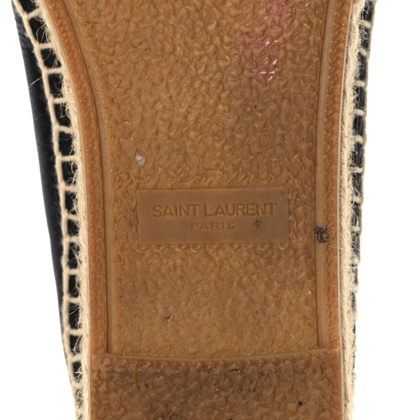 Saint Laurent Lambskin Monogram Espadrilles 38 Black