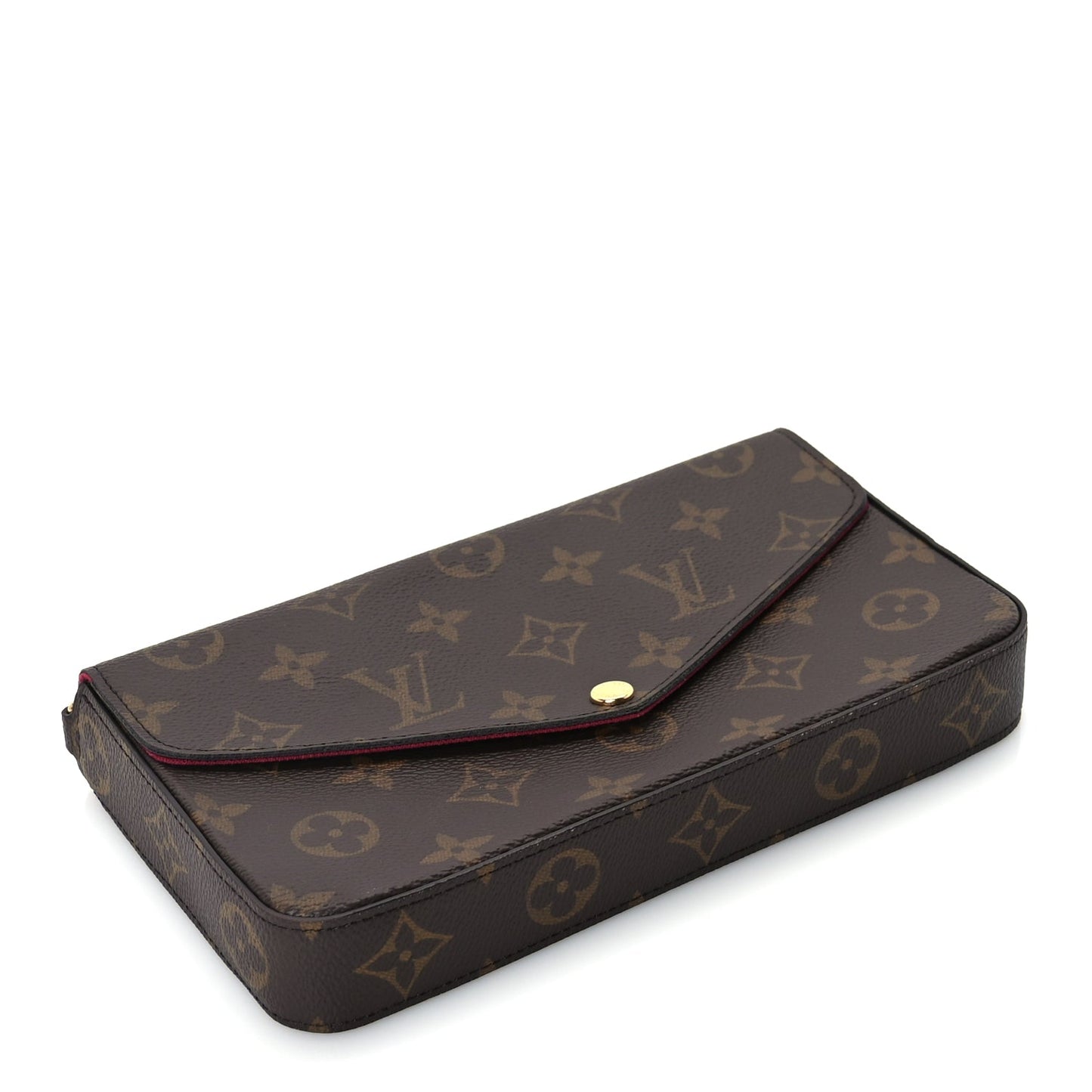 Louis Vuitton Monogram Pochette Felicie Chain Wallet Fuchsia