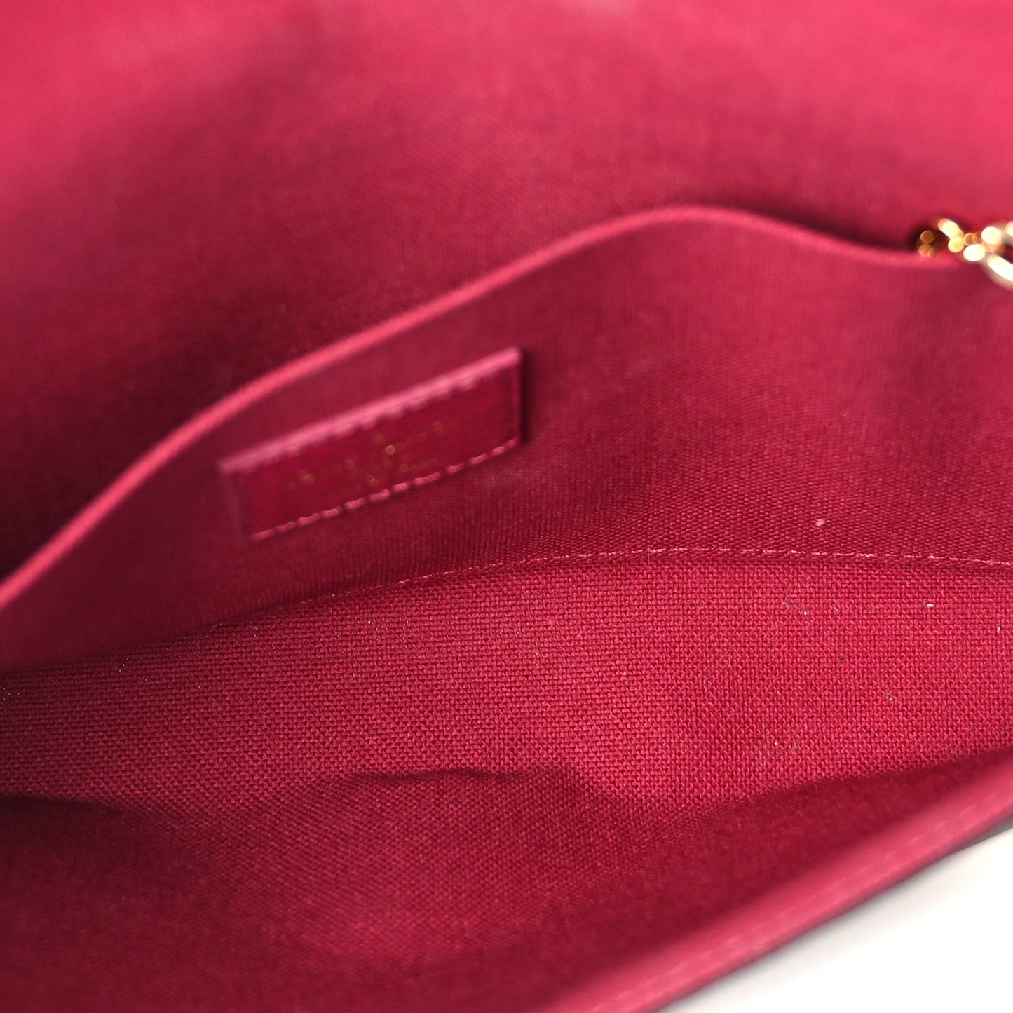 Louis Vuitton Monogram Pochette Felicie Chain Wallet Fuchsia