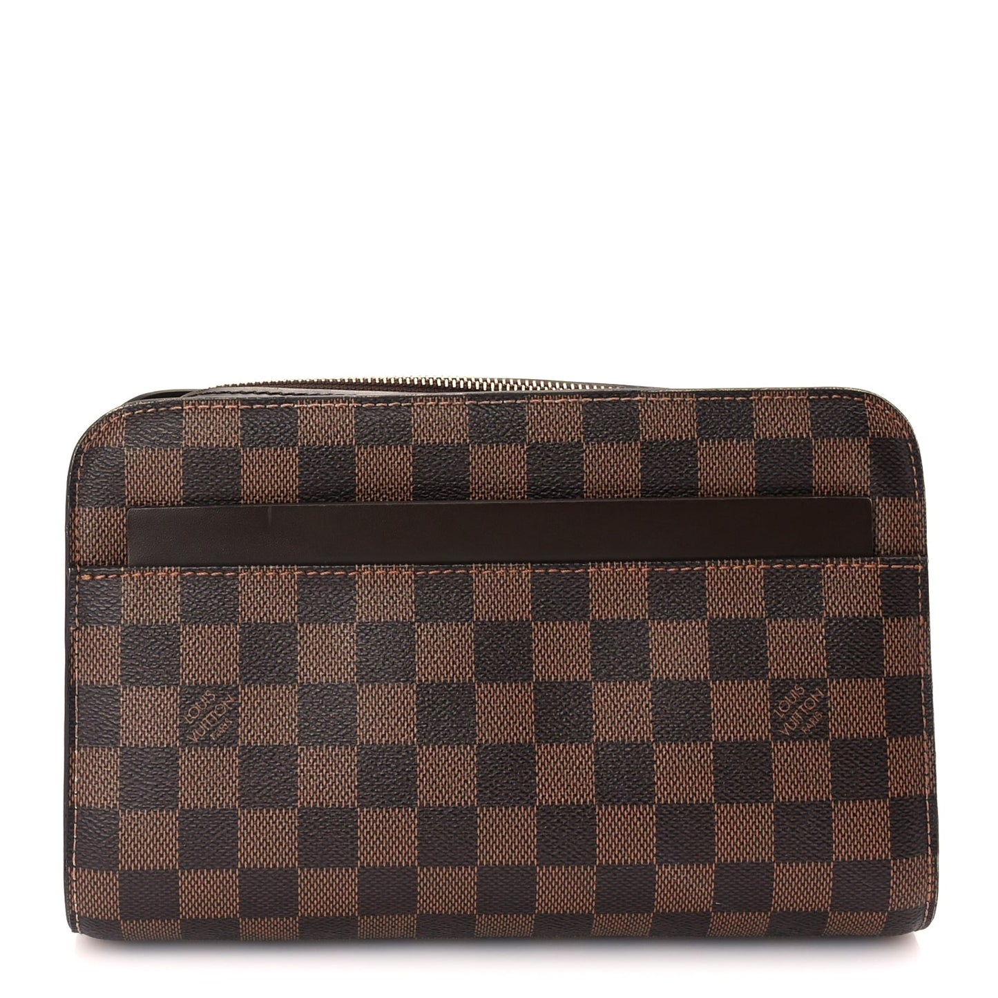 Louis Vuitton Damier Ebene Pochette Saint Louis Clutch Brown