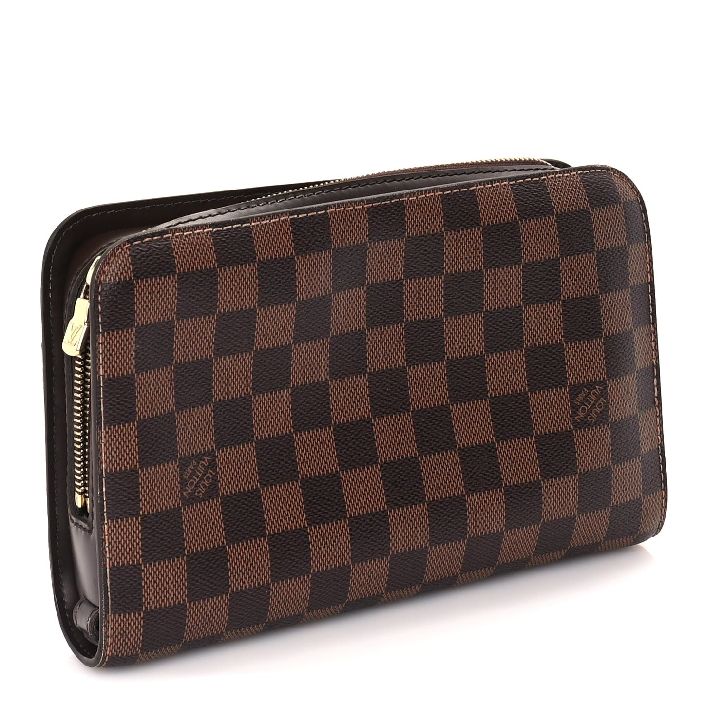 Louis Vuitton Damier Ebene Pochette Saint Louis Clutch Brown