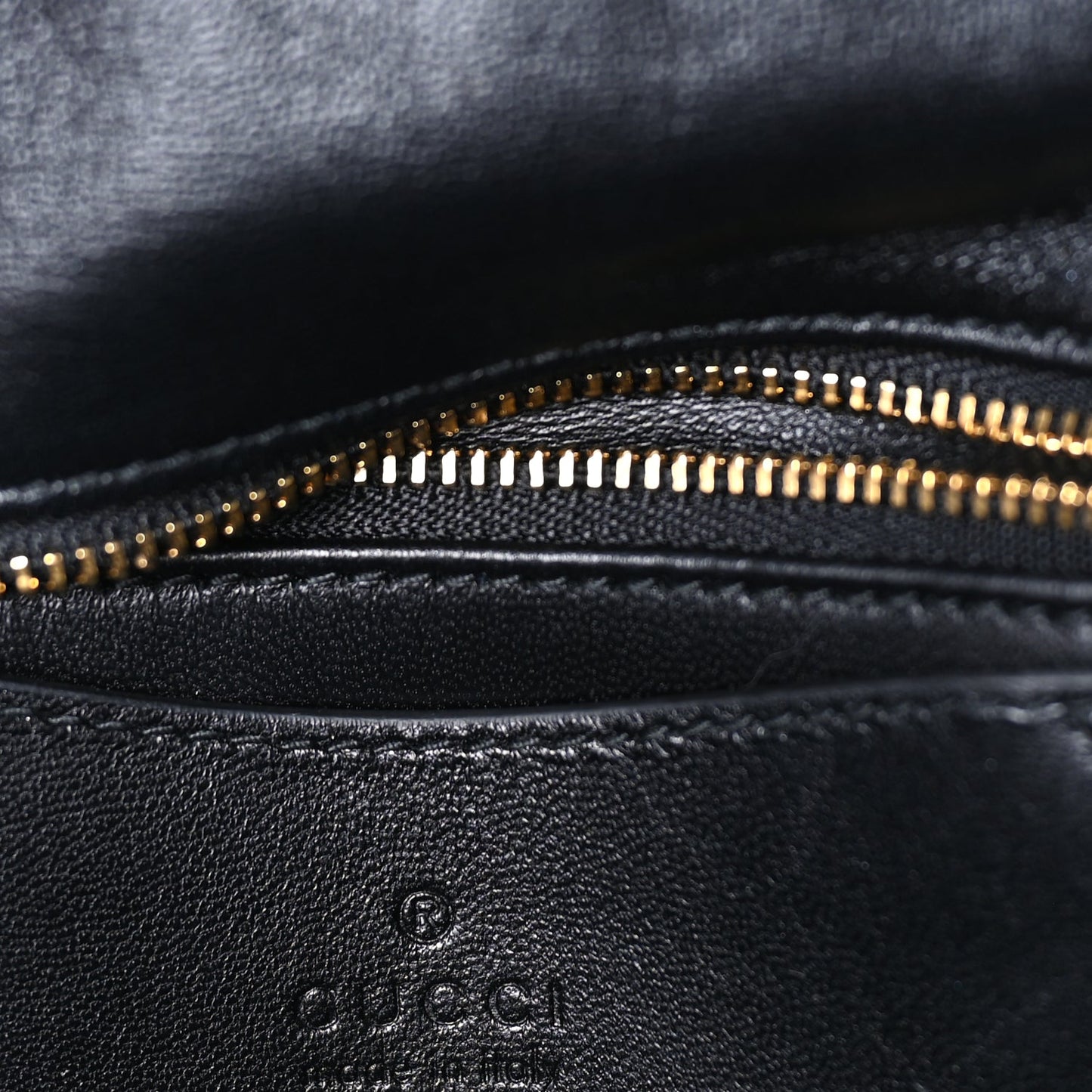 Gucci Lambskin Small GG Milano Top Handle Shoulder Bag Black