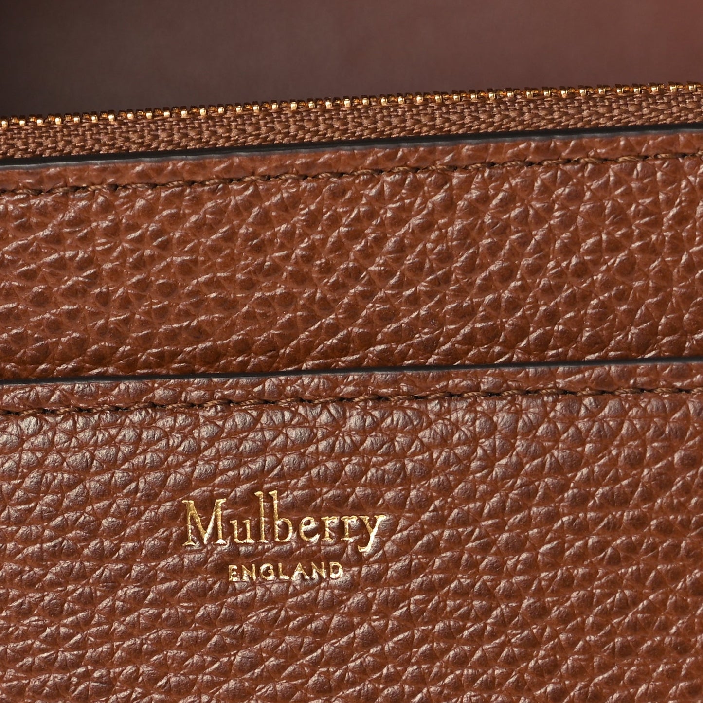 Mulberry Small Classic Grain Calfskin Small Darley  Oak