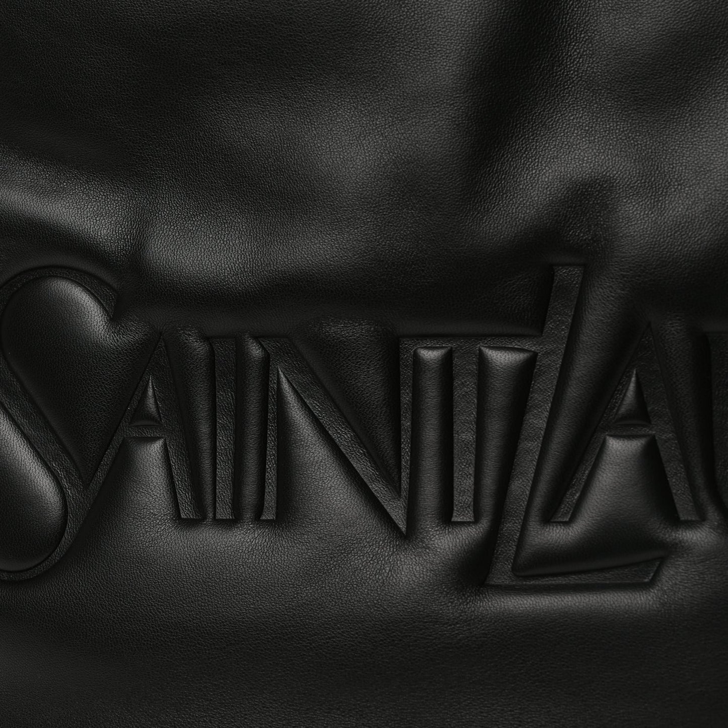 Saint Laurent Lambskin Wide Puffer Tote Black Black