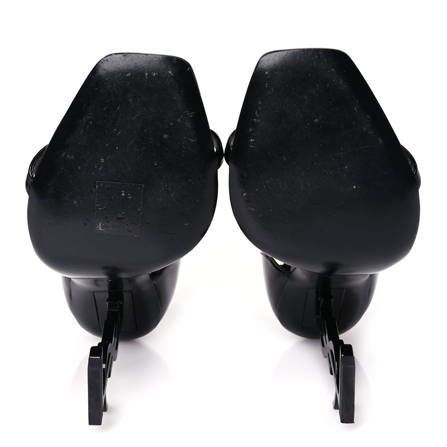 Saint Laurent Patent Calfskin Opyum 110 Sandals 37 Black