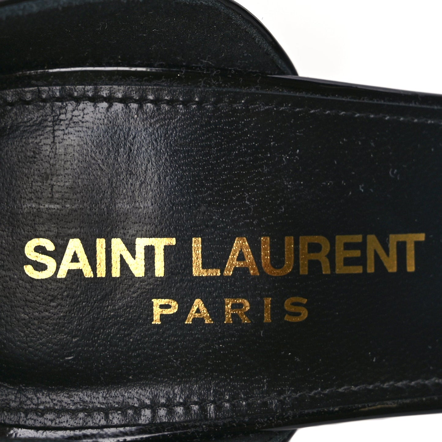 Saint Laurent Patent Calfskin Opyum 110 Sandals 37 Black
