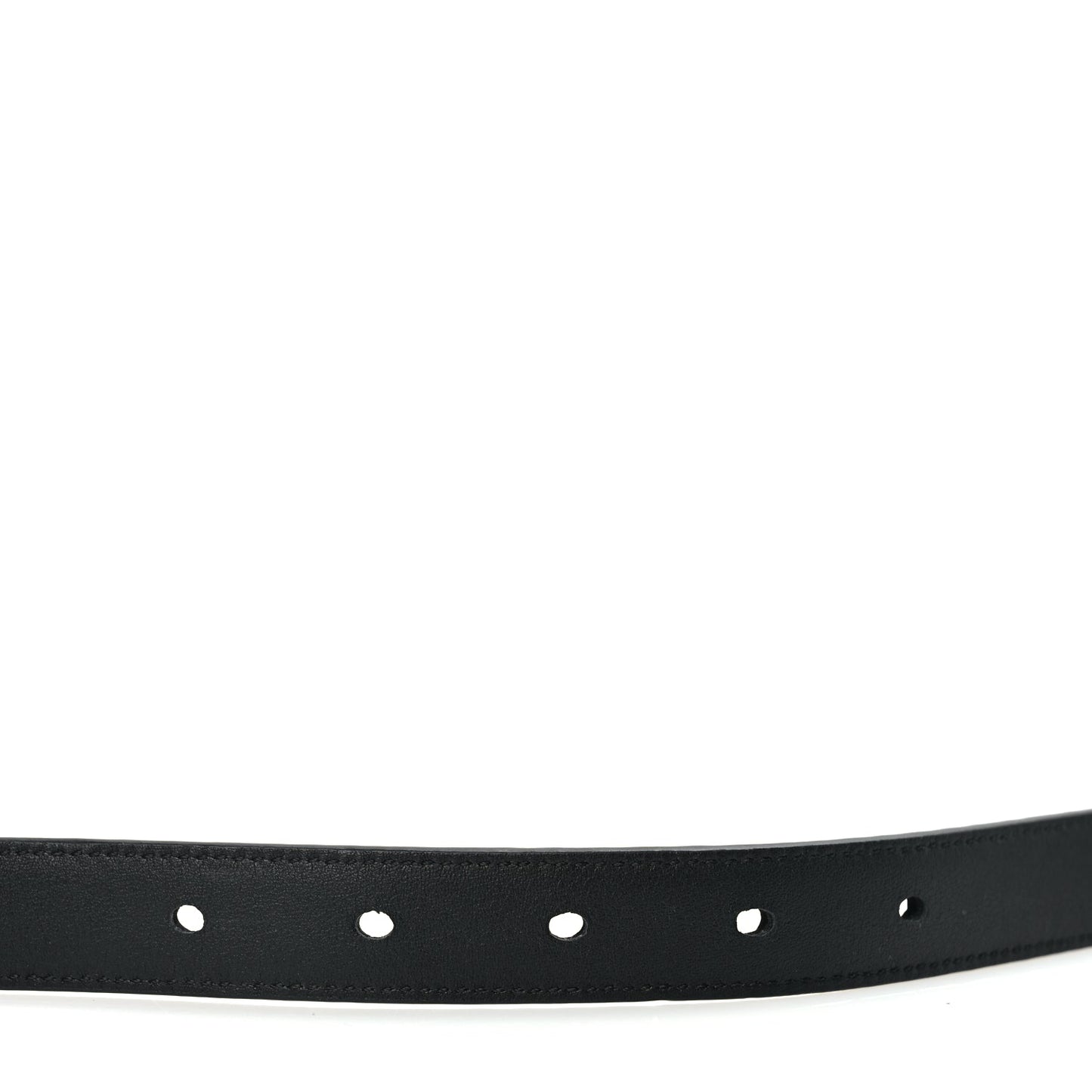 Saint Laurent Calfskin Crocodile Embossed Monogram Square Buckle Belt 75 30 Black