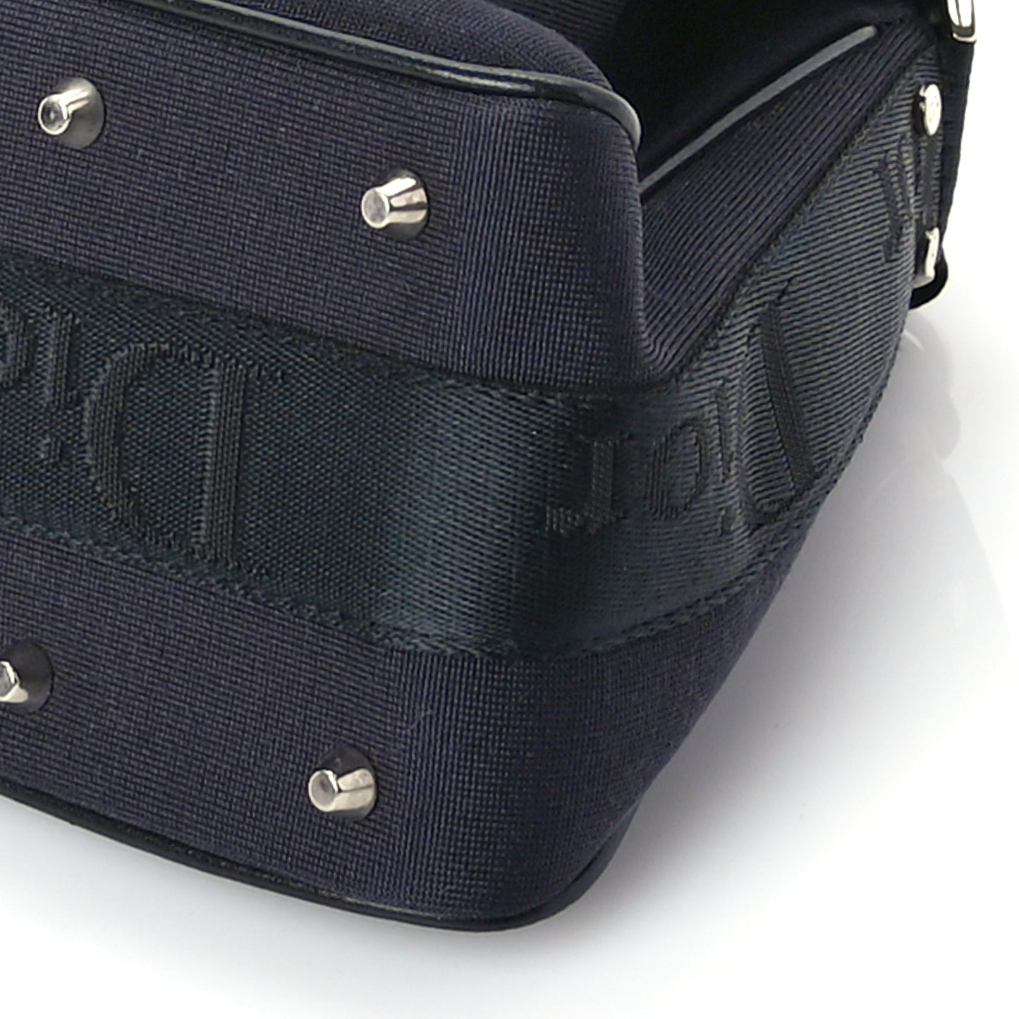 Christian Dior Silk Jersey Crystal Hardcore Bag Navy