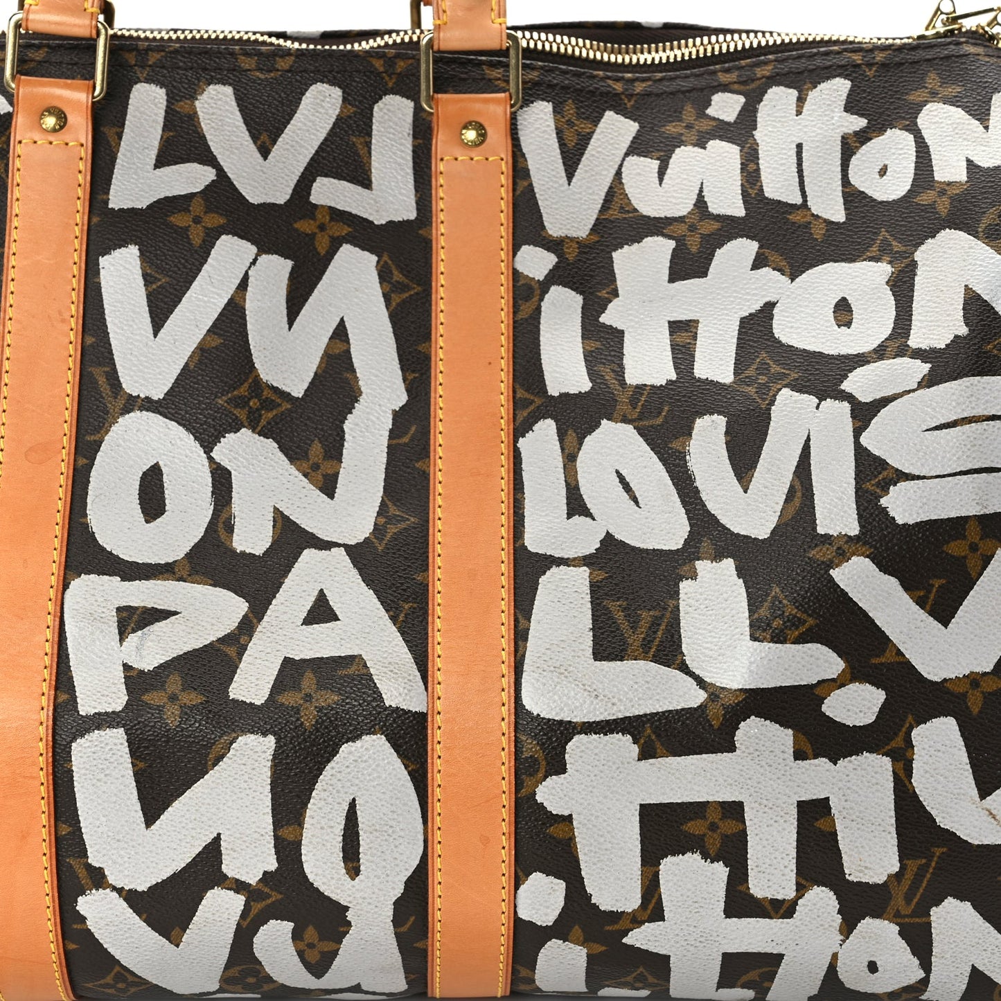 Louis Vuitton Monogram Graffiti Keepall 50  Silver