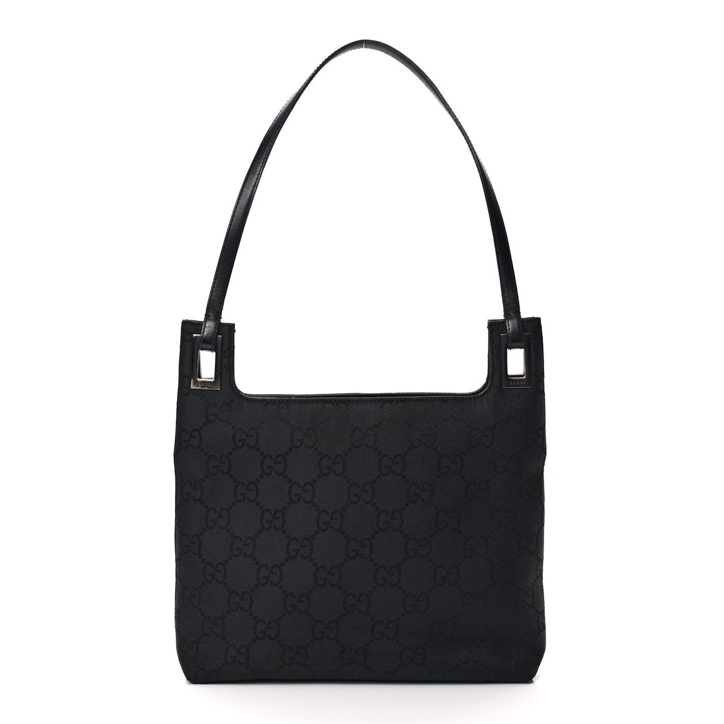 Gucci Nylon Monogram Shoulder Bag Black
