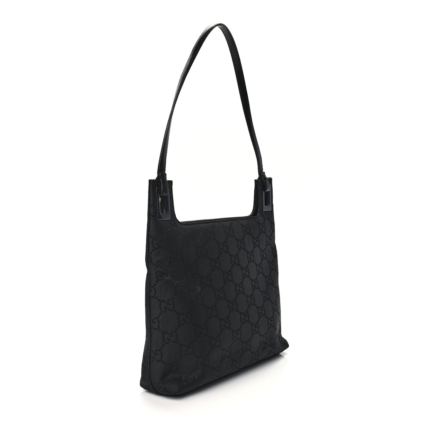 Gucci Nylon Monogram Shoulder Bag Black