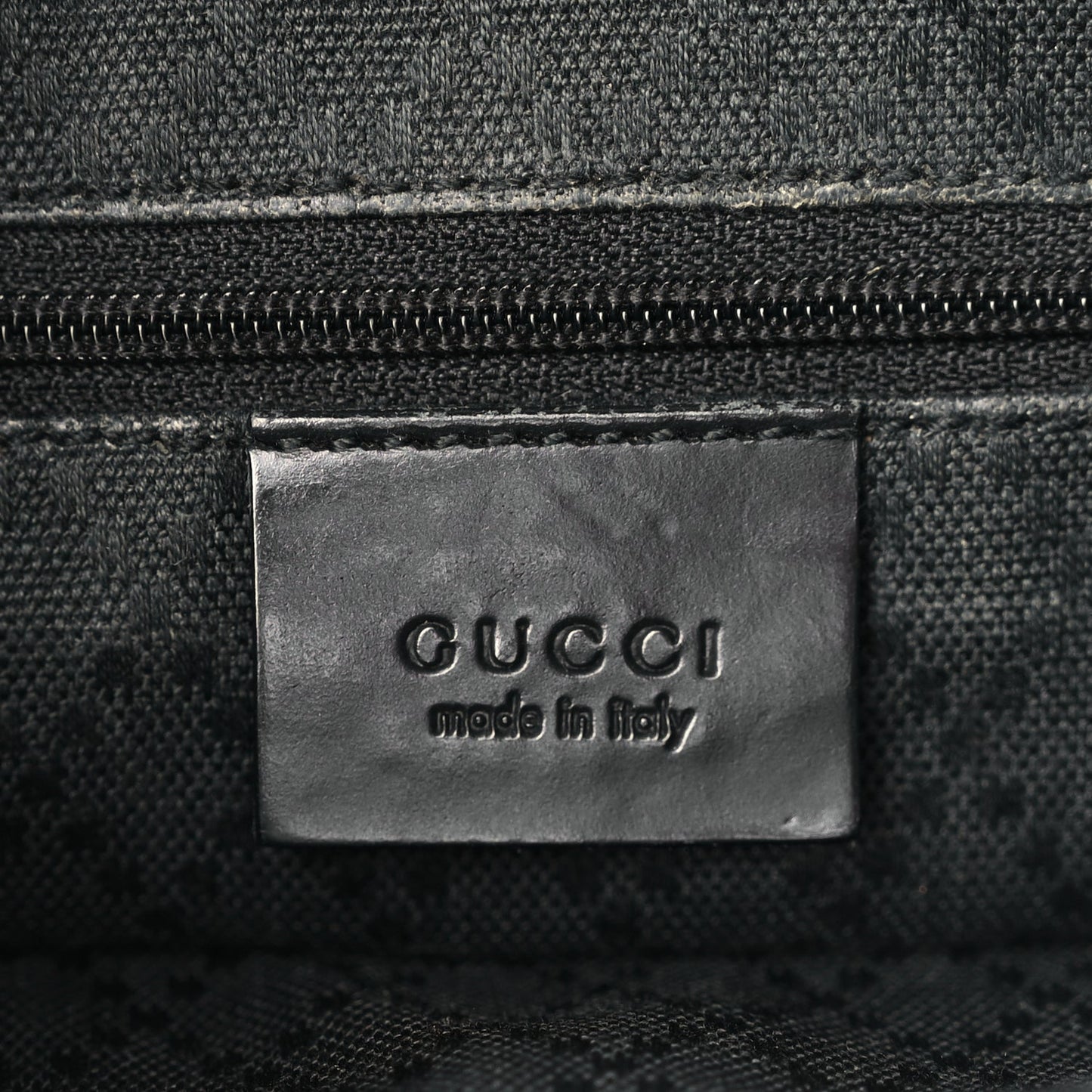 Gucci Nylon Monogram Shoulder Bag Black