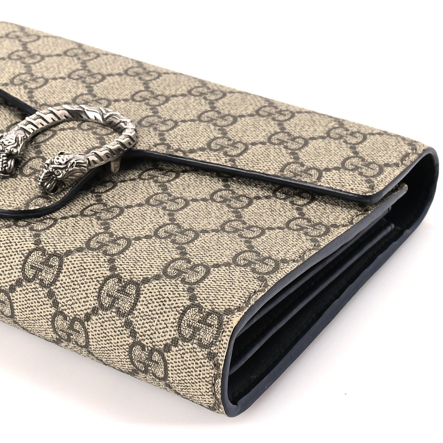 Gucci GG Supreme Monogram Mini Dionysus Chain Wallet Beige Taupe