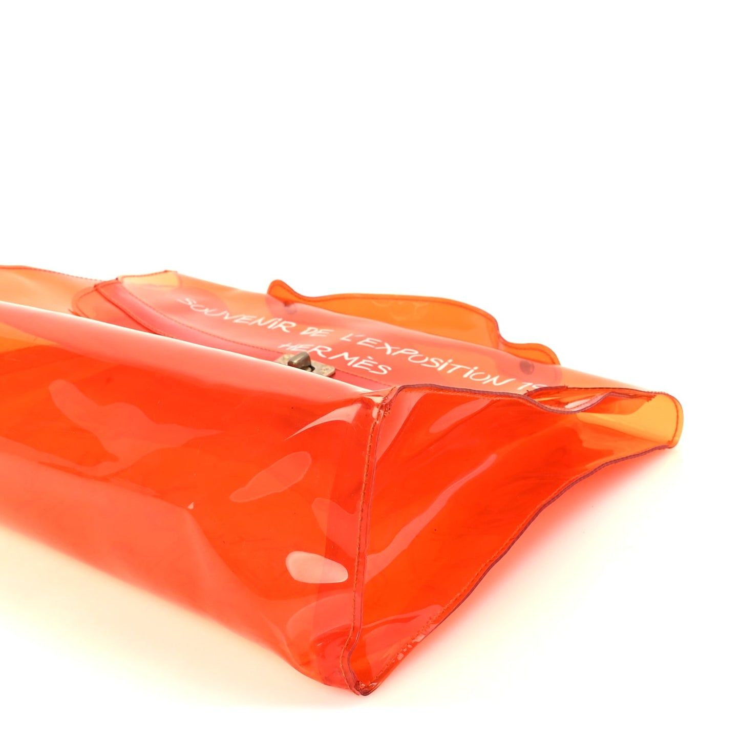 Hermes Vinyl Souvenir De L'Exposition Kelly  Orange