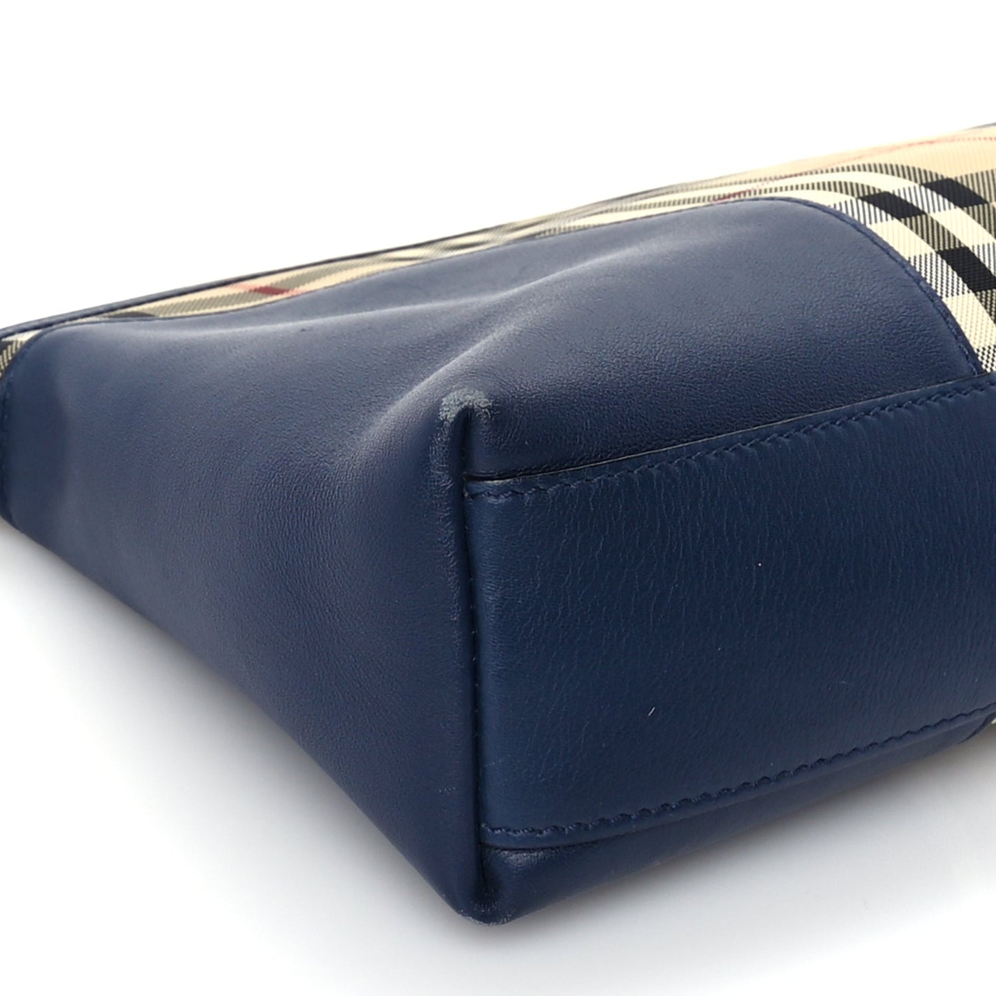 Burberry Horseferry Check Small Chichester Crossbody Clutch Bag Blue