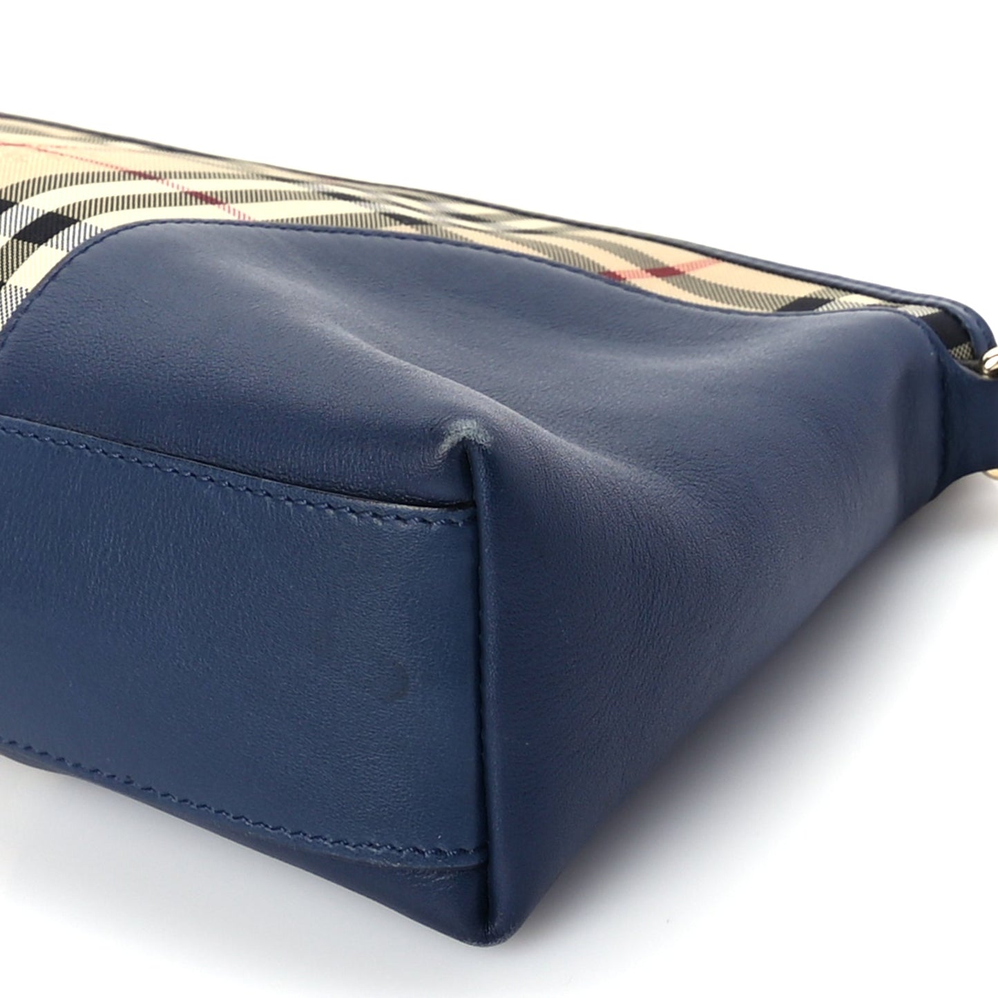 Burberry Horseferry Check Small Chichester Crossbody Clutch Bag Blue