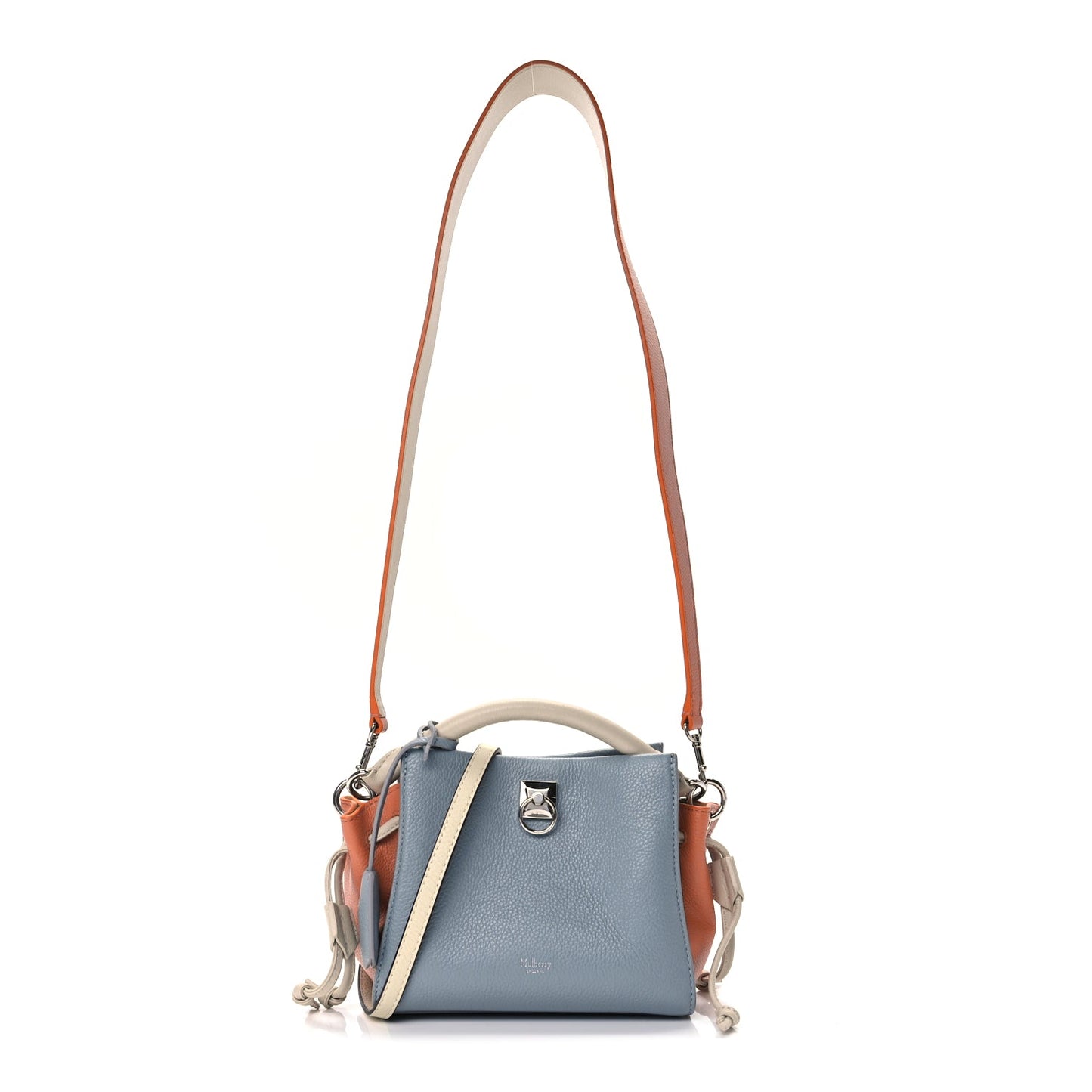 Mulberry Heavy Grain Mini Iris Tote Blue Orange