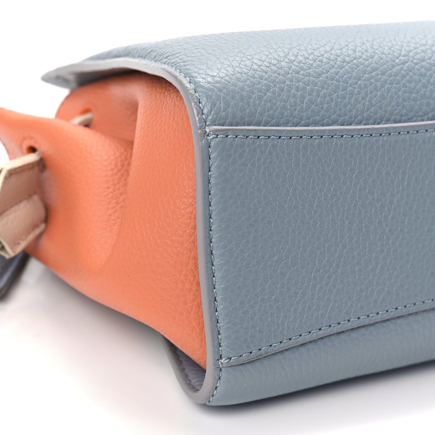 Mulberry Heavy Grain Mini Iris Tote Blue Orange