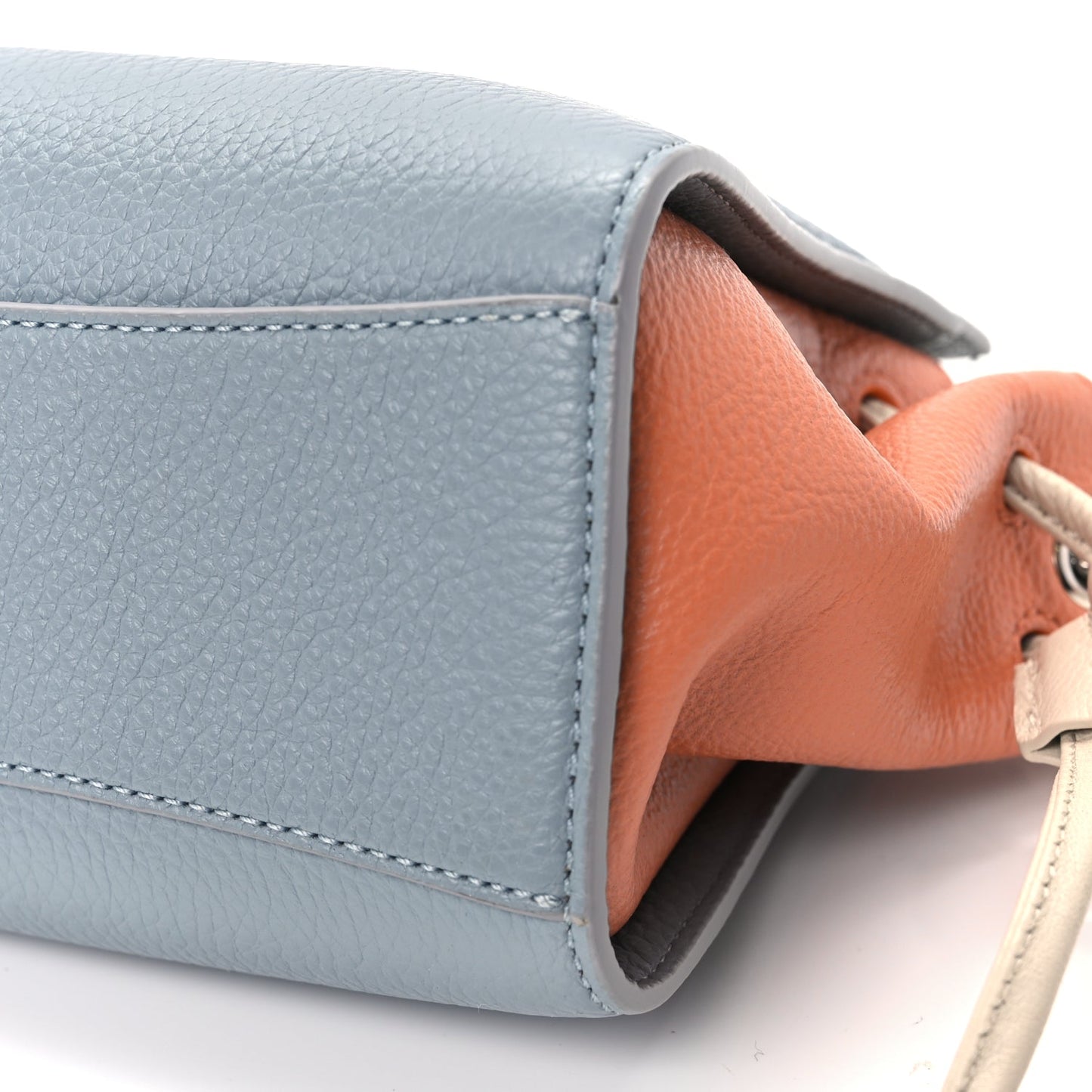 Mulberry Heavy Grain Mini Iris Tote Blue Orange