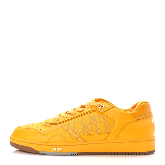 Christian Dior Smooth Calfskin Oblique Galaxy Mens B27 Low Top Sneakers 45 Yellow