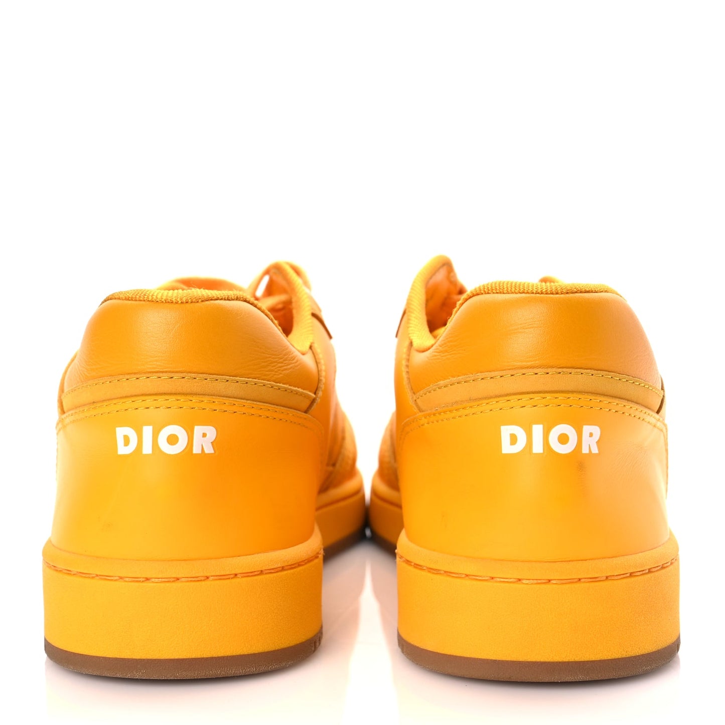 Christian Dior Smooth Calfskin Oblique Galaxy Mens B27 Low Top Sneakers 45 Yellow