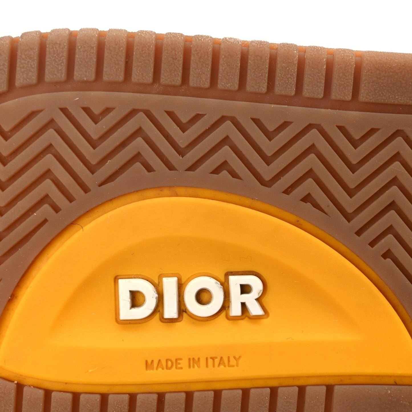 Christian Dior Smooth Calfskin Oblique Galaxy Mens B27 Low Top Sneakers 45 Yellow