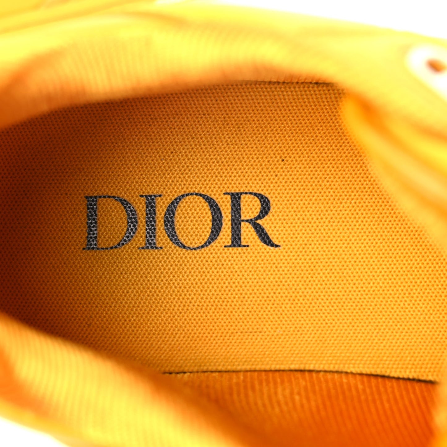 Christian Dior Smooth Calfskin Oblique Galaxy Mens B27 Low Top Sneakers 45 Yellow