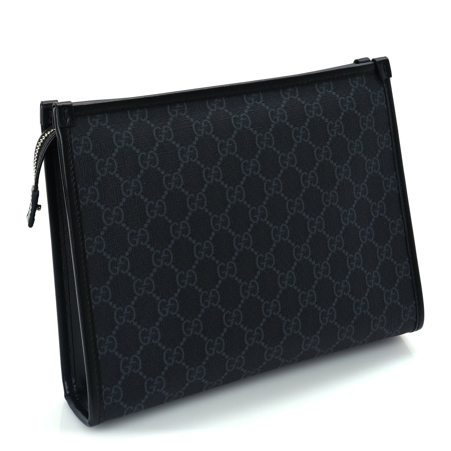 Gucci GG Supreme Monogram Azalea Calfskin Retro Interlocking G Beauty Case  Black