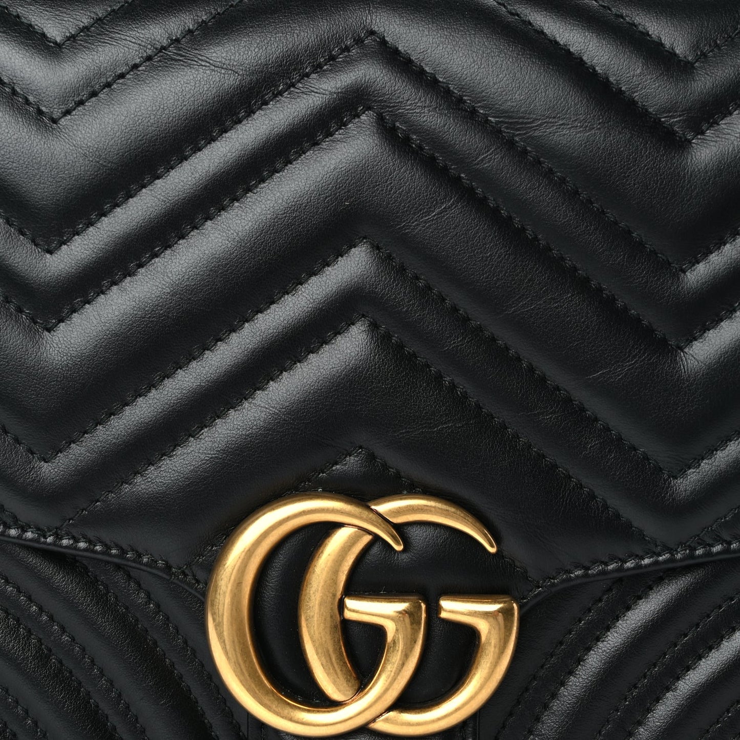 Gucci Calfskin Matelasse GG Marmont Clutch Black