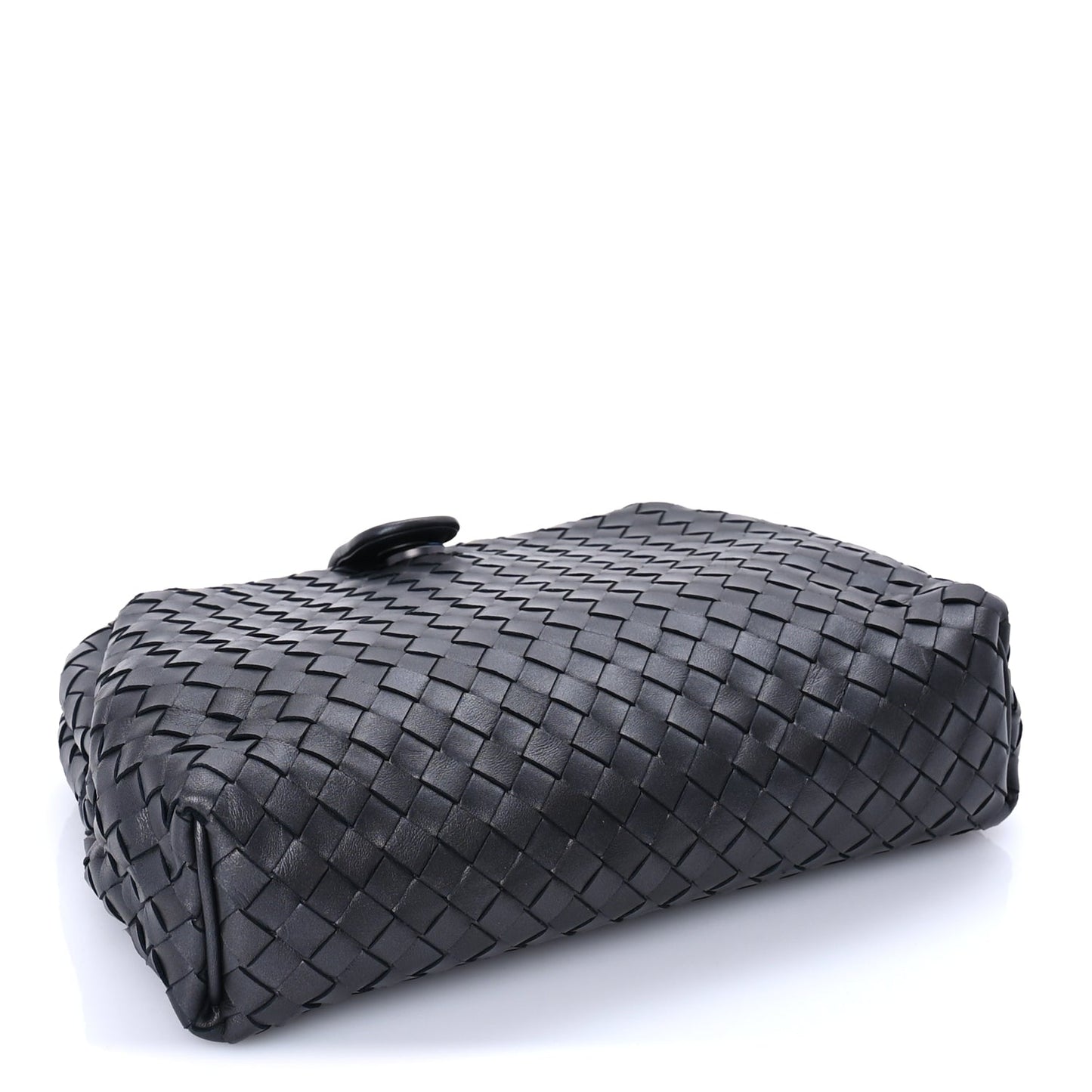 Bottega Veneta Nappa Intrecciato The Lauren 1980 Clutch Argento Ossidato