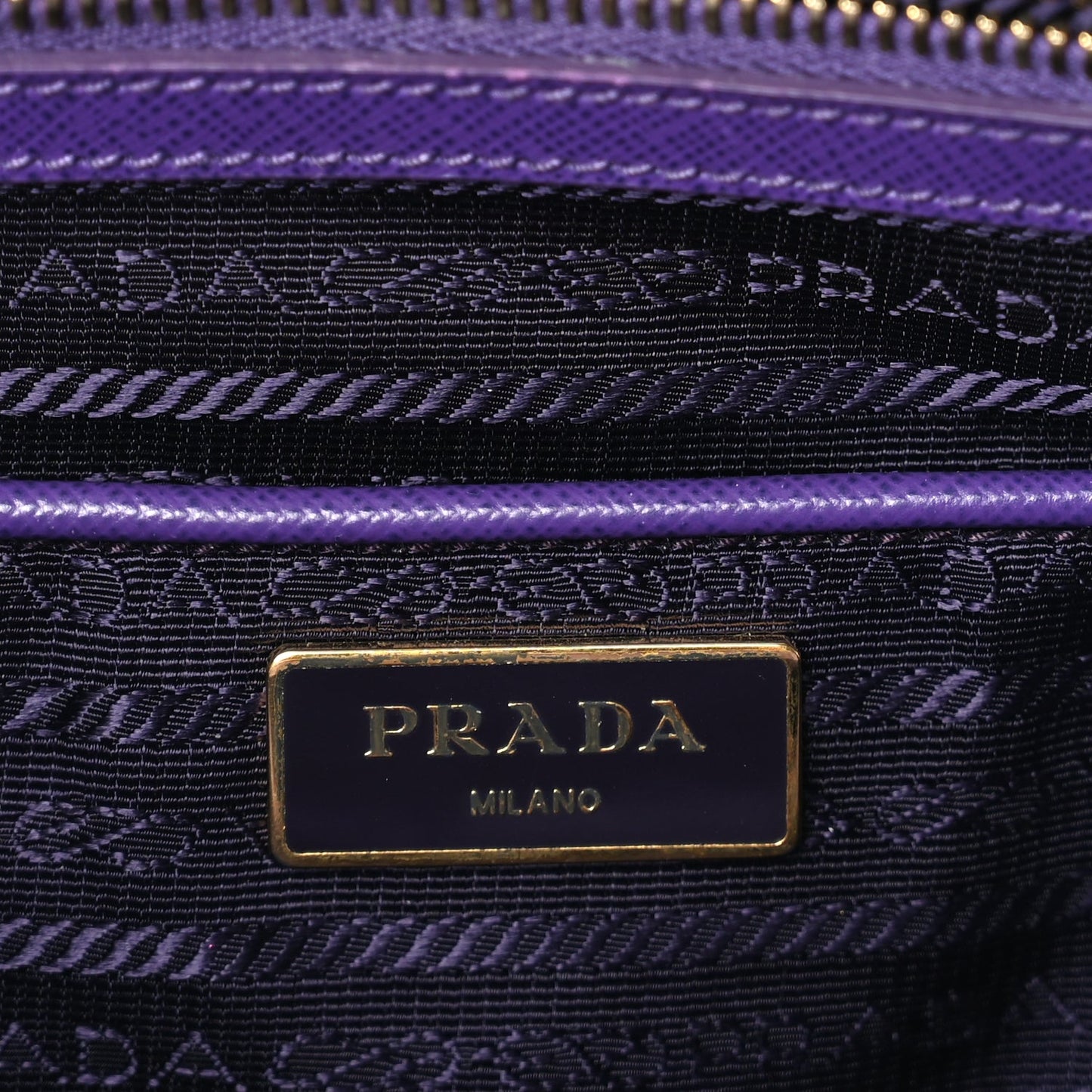 Prada Saffiano Medium Galleria Double Zip Tote Viola