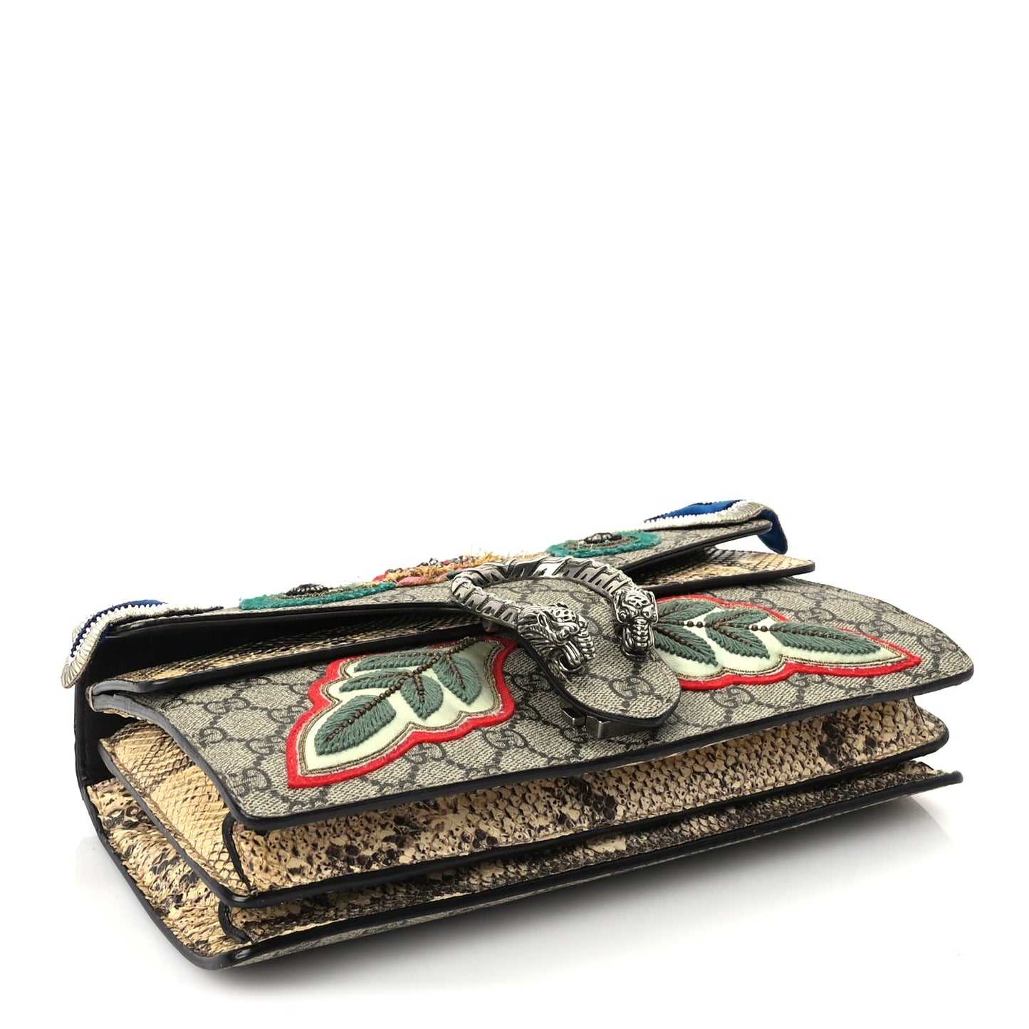 Gucci GG Supreme Monogram Snakeskin Embroidered Small Dionysus Shoulder Bag