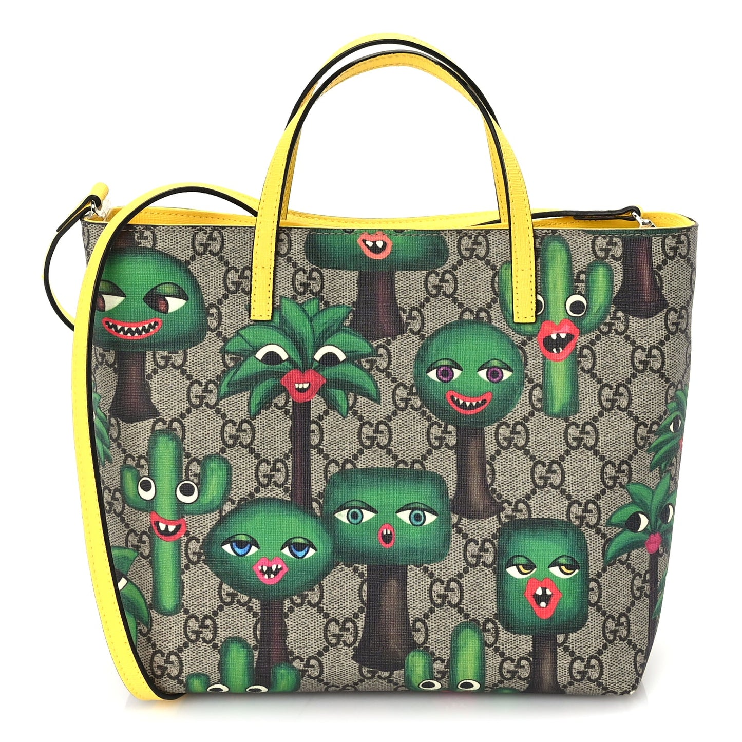 Gucci GG Supreme Monogram Smiling Plants Childrens Tote  Multicolor
