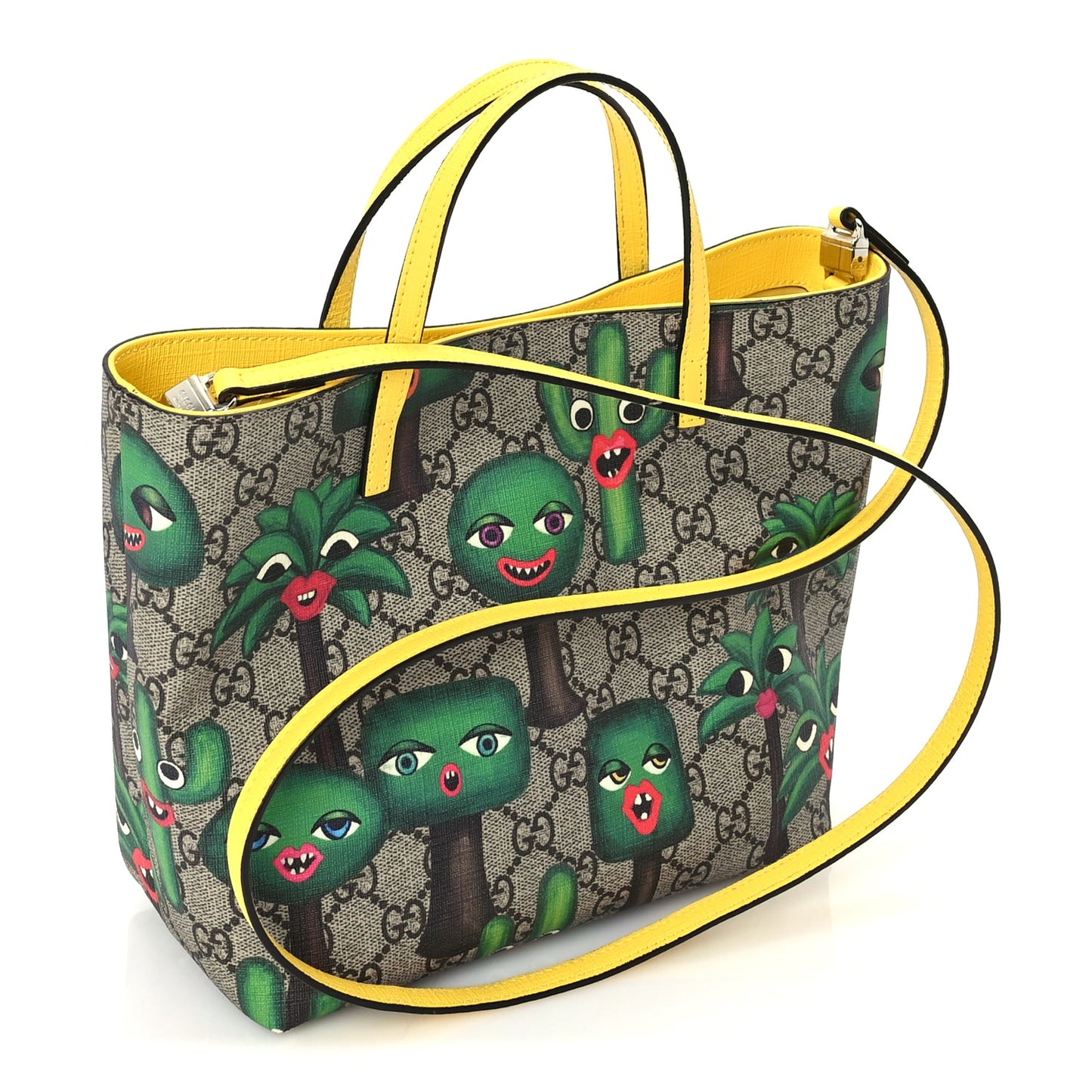 Gucci GG Supreme Monogram Smiling Plants Childrens Tote  Multicolor