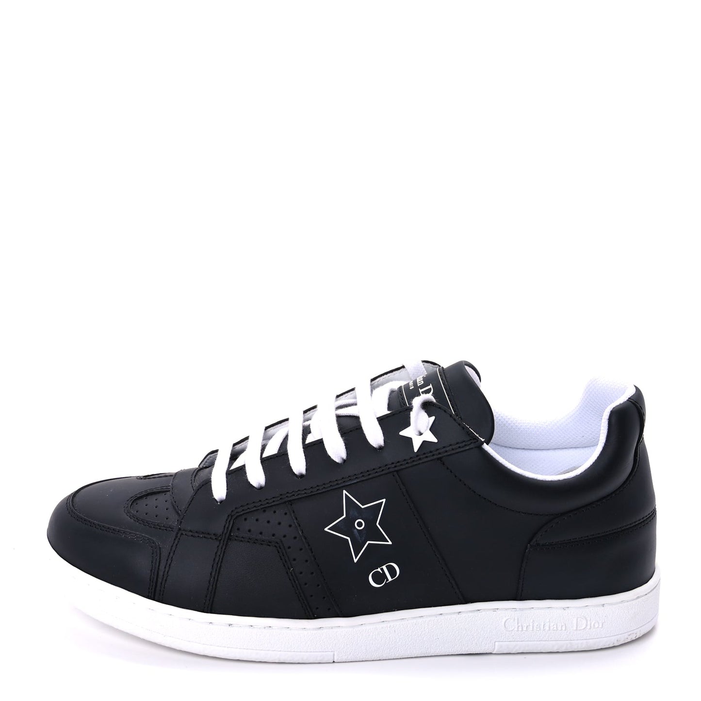 Christian Dior Calfskin Dior Star Ors Low Top Sneakers 39  Black