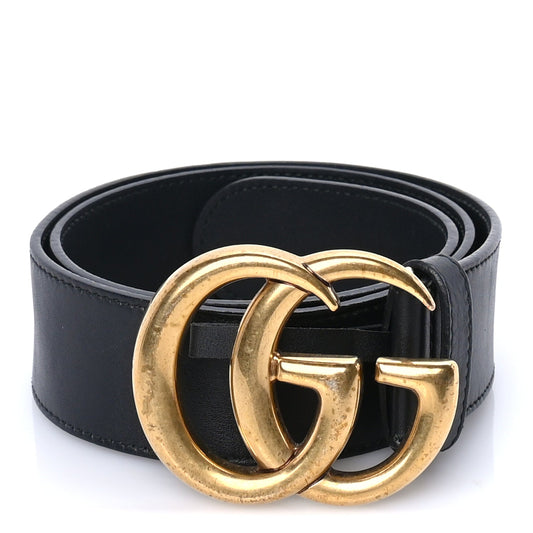 Gucci Calfskin Double G 40mm Belt 70 28  Black