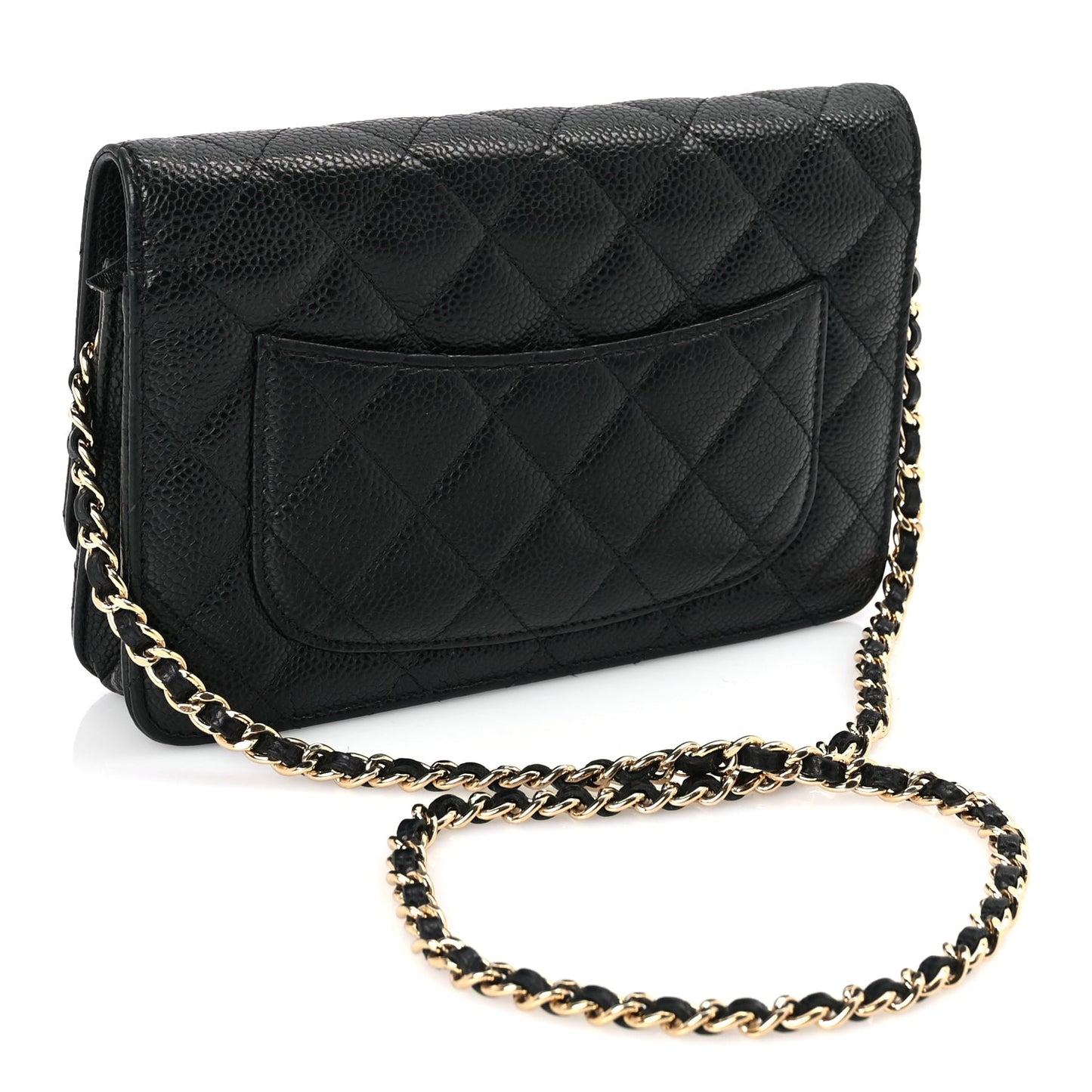 Chanel Caviar Quilted Wallet On Chain WOC Black