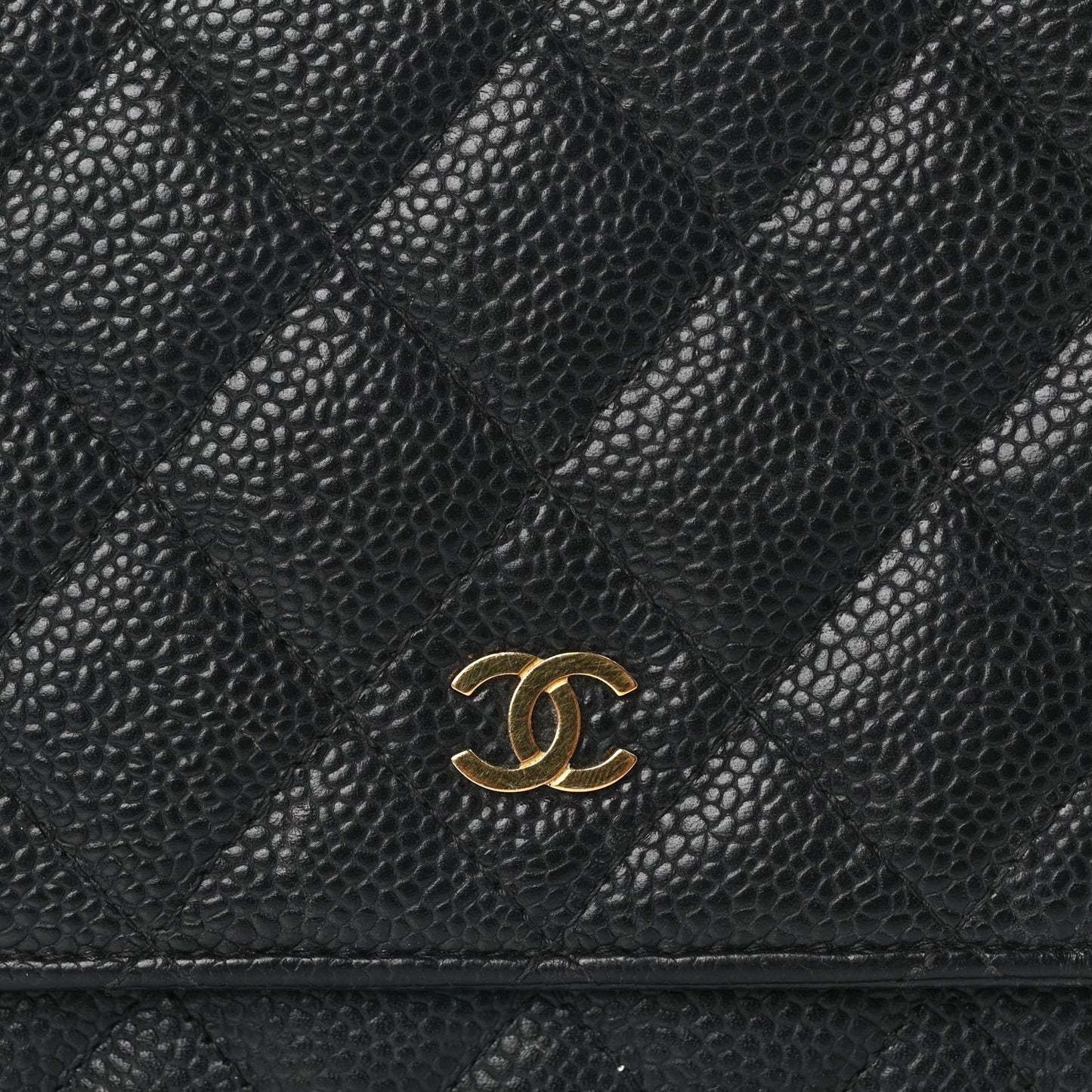Chanel Caviar Quilted Wallet On Chain WOC Black