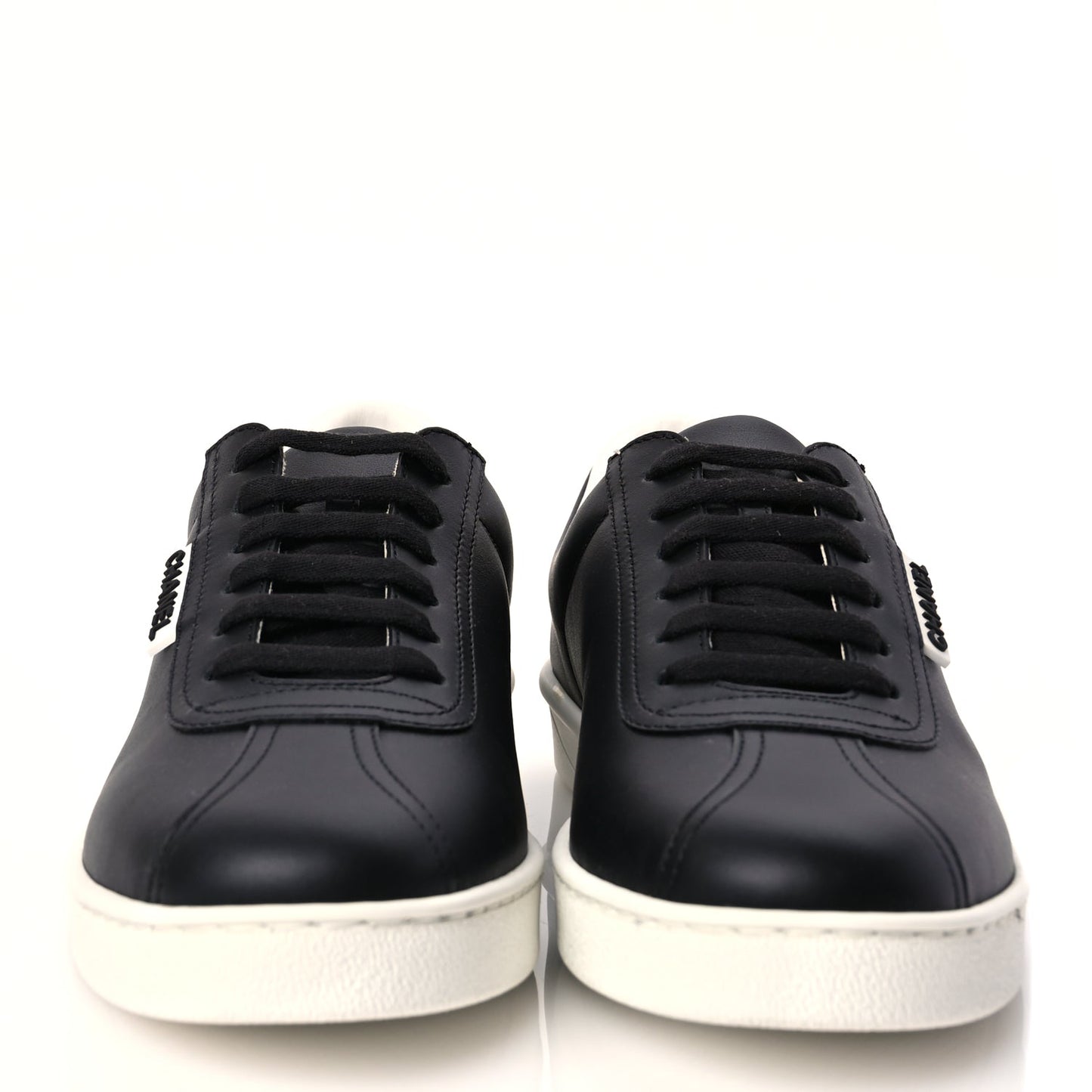 Chanel Calfskin CC Womens Sneakers 39 Black