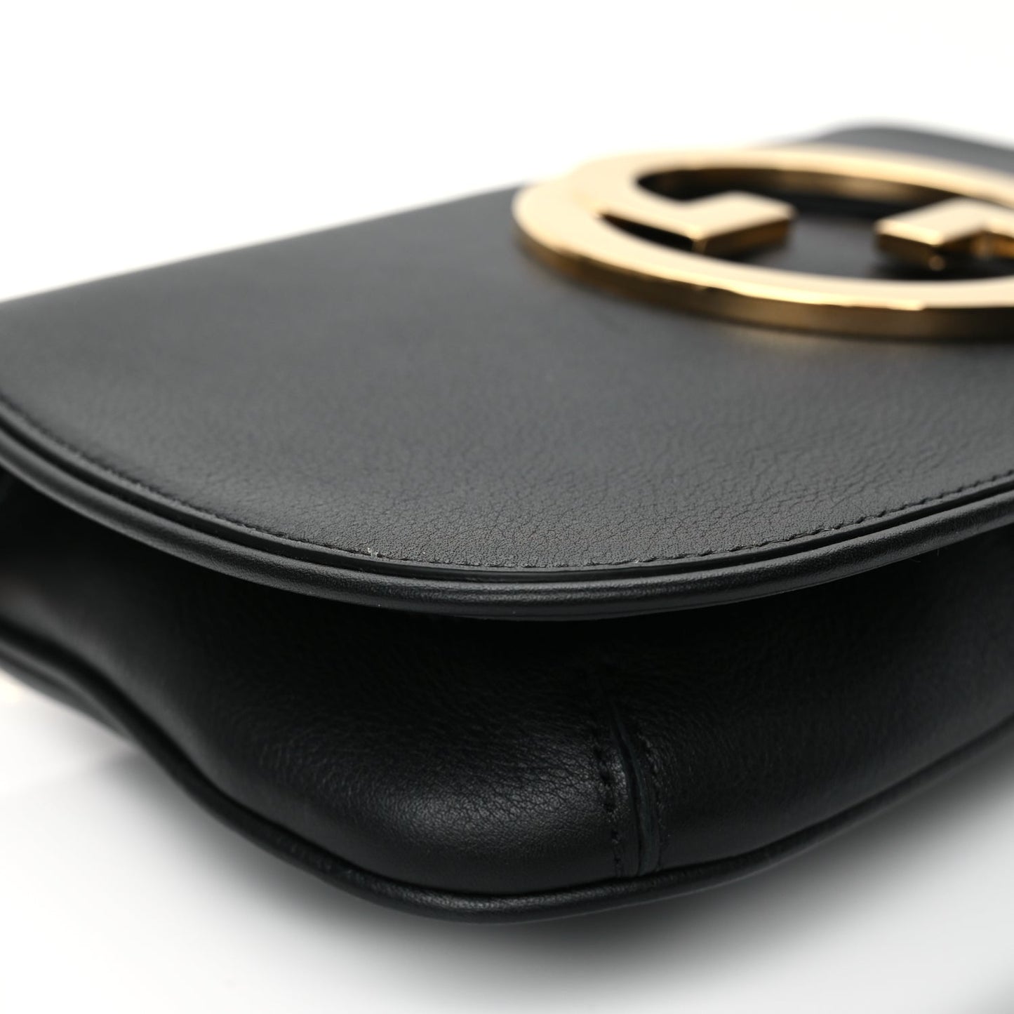 Gucci Roxy Calfskin Blondie Chain Shoulder Flap Bag Black