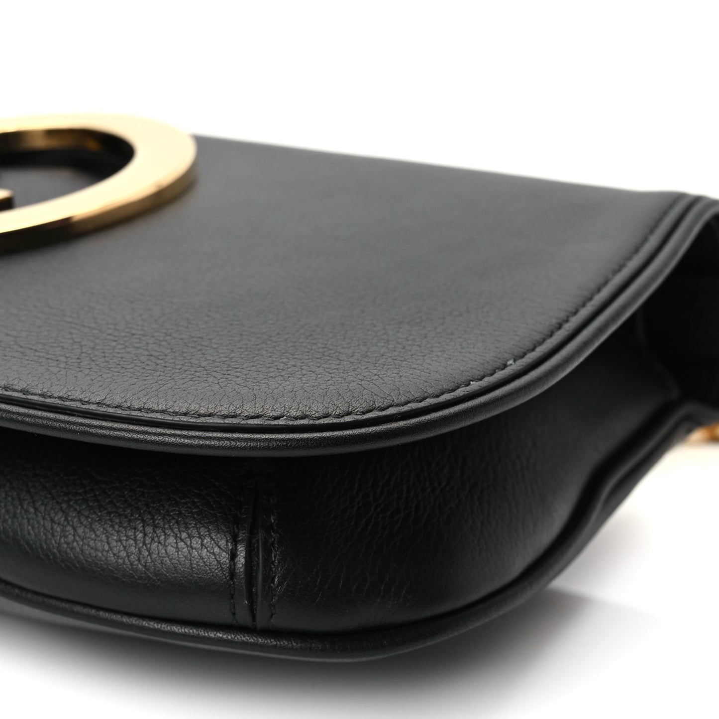 Gucci Roxy Calfskin Blondie Chain Shoulder Flap Bag Black