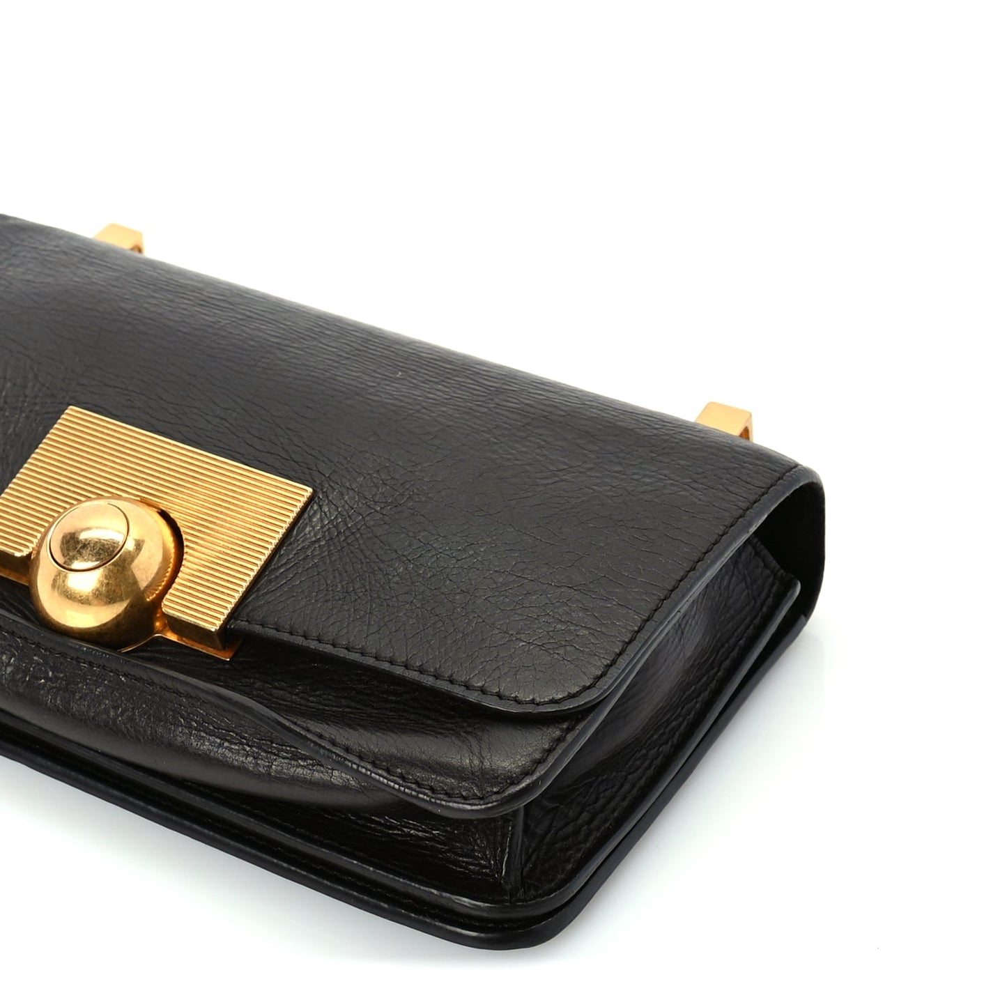 Bottega Veneta Spazzolato Calfskin Mini Classic BV Bag  Brown