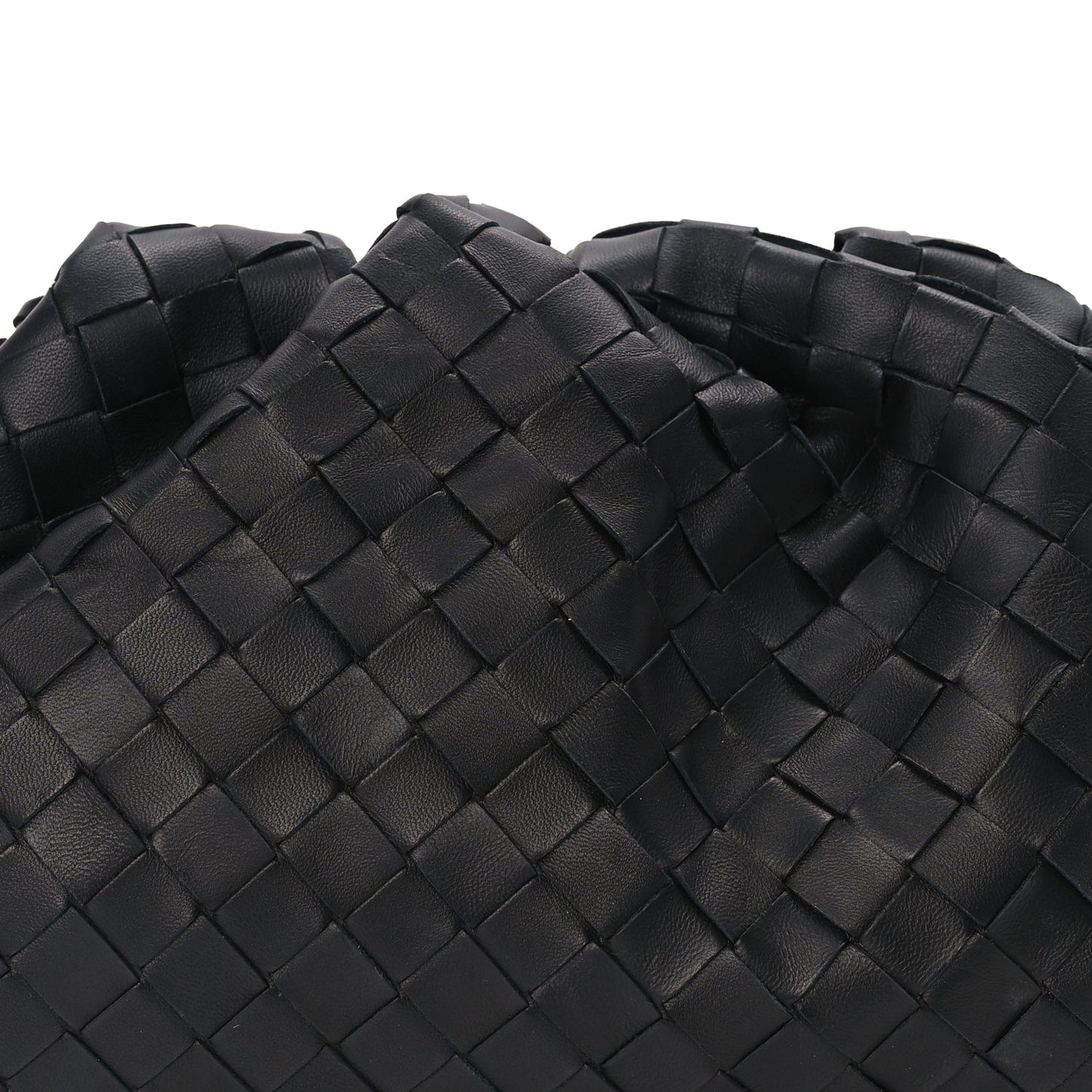 Bottega Veneta Nappa Maxi Intreccio The Pouch Oversized Clutch  Black