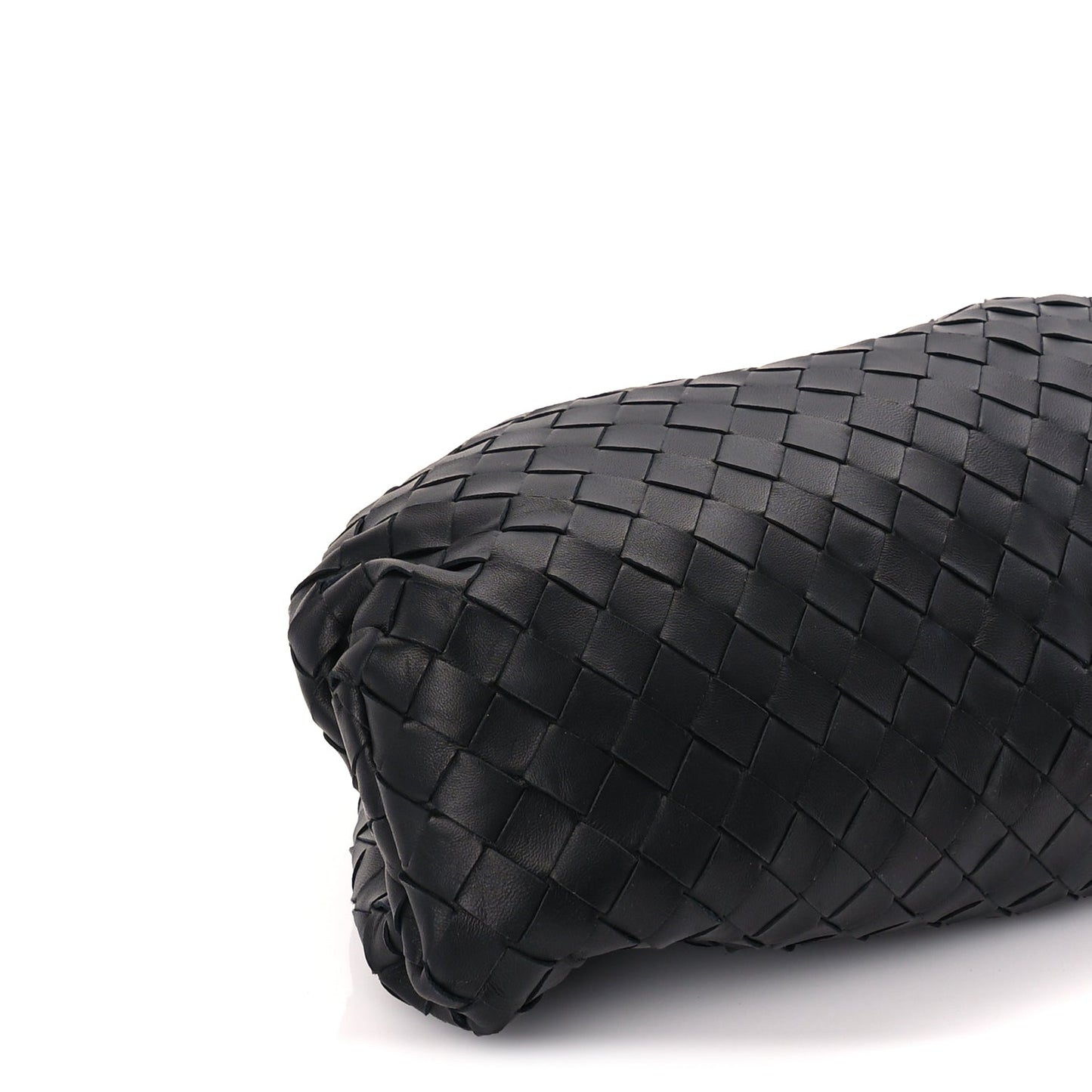 Bottega Veneta Nappa Maxi Intreccio The Pouch Oversized Clutch  Black