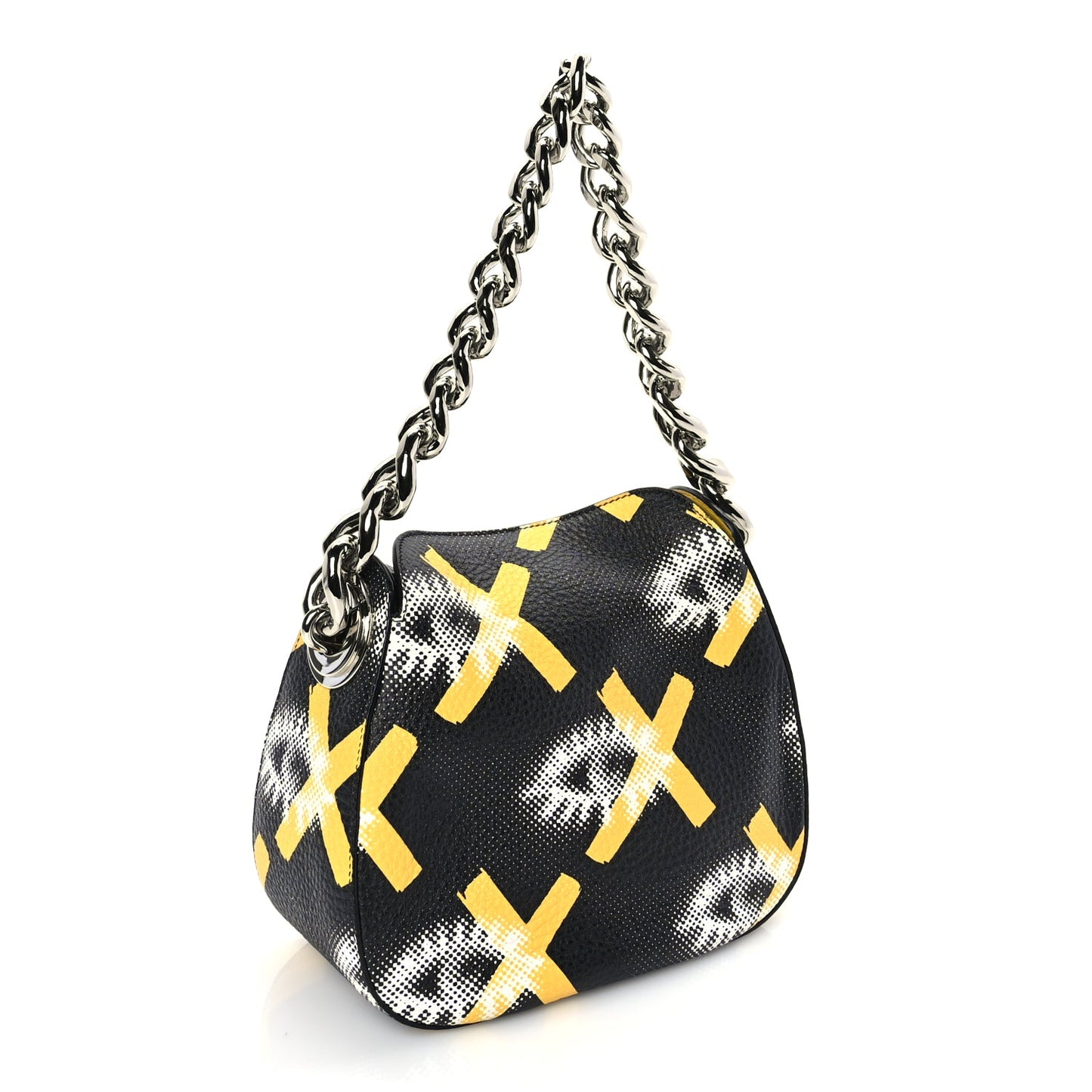 Prada Vitello Daino Eye Inside Hobo Black