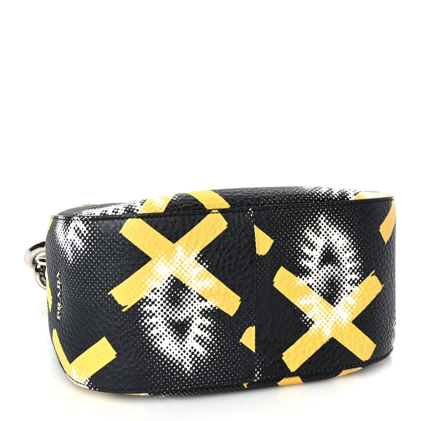 Prada Vitello Daino Eye Inside Hobo Black