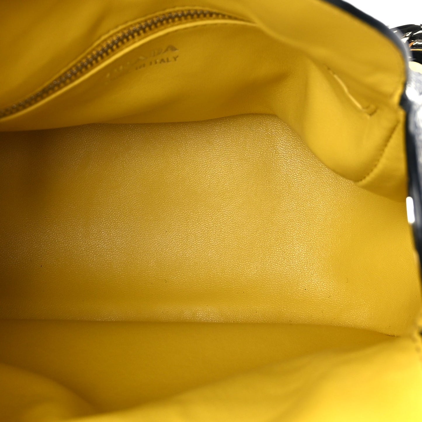 Prada Vitello Daino Eye Inside Hobo Black