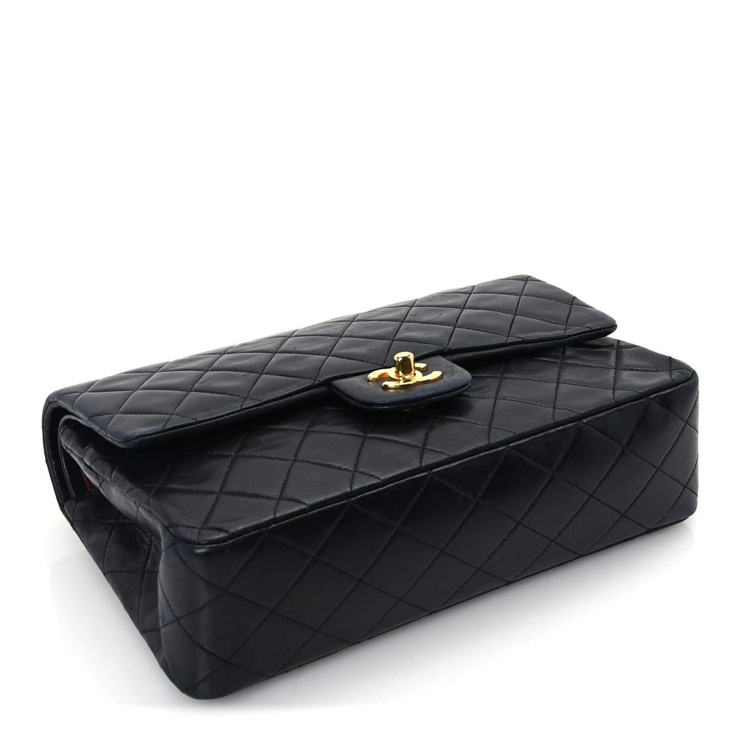 Chanel Lambskin Quilted Medium Double Flap Black