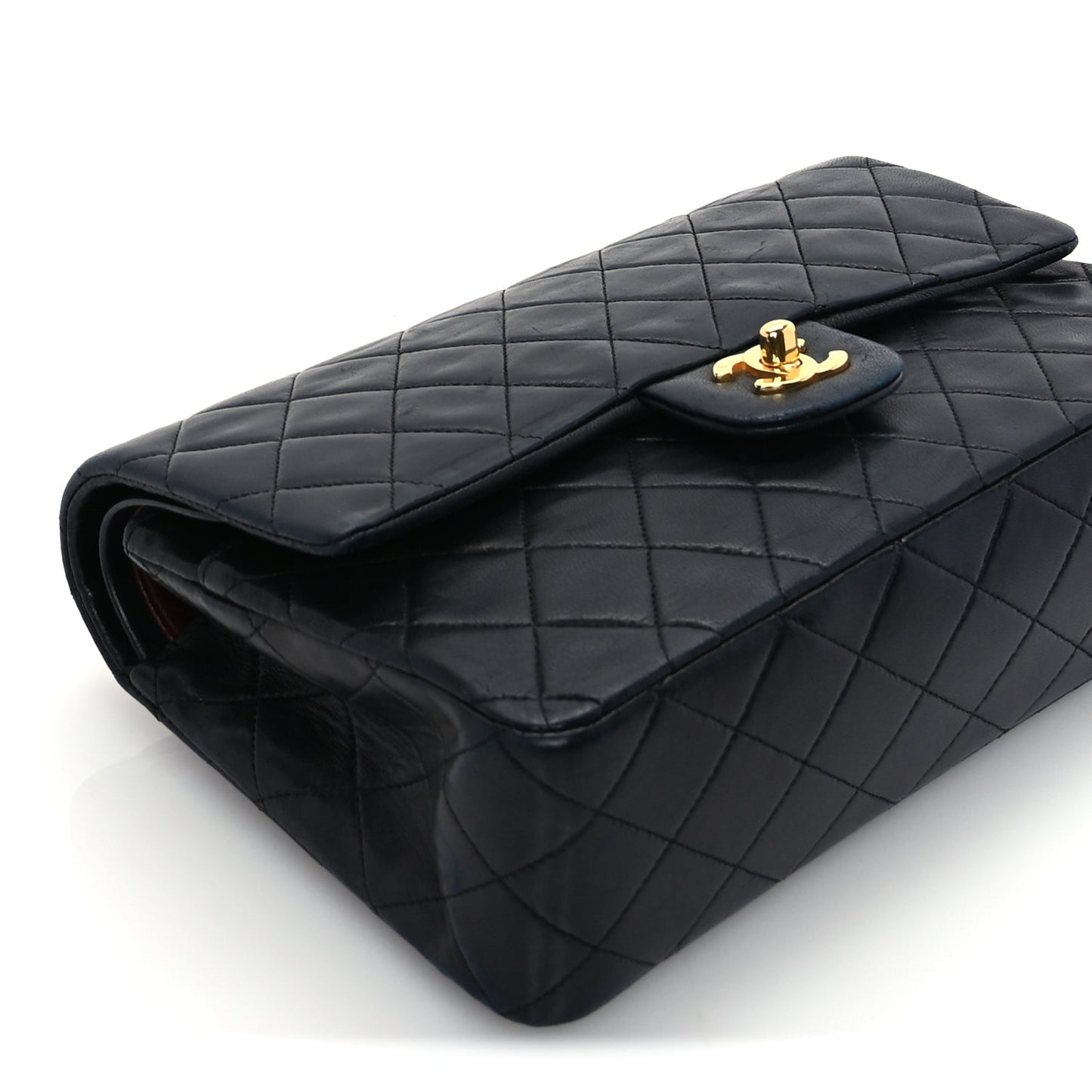 Chanel Lambskin Quilted Medium Double Flap Black