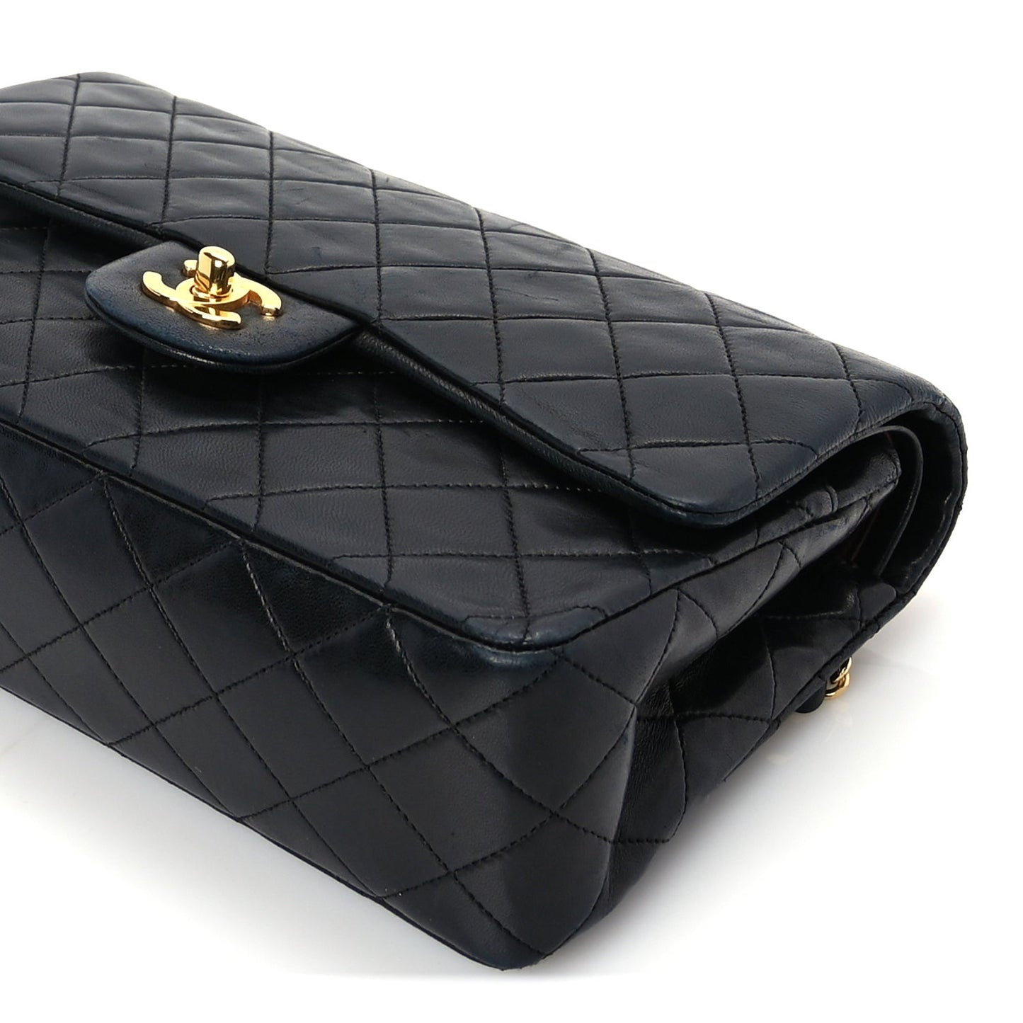 Chanel Lambskin Quilted Medium Double Flap Black
